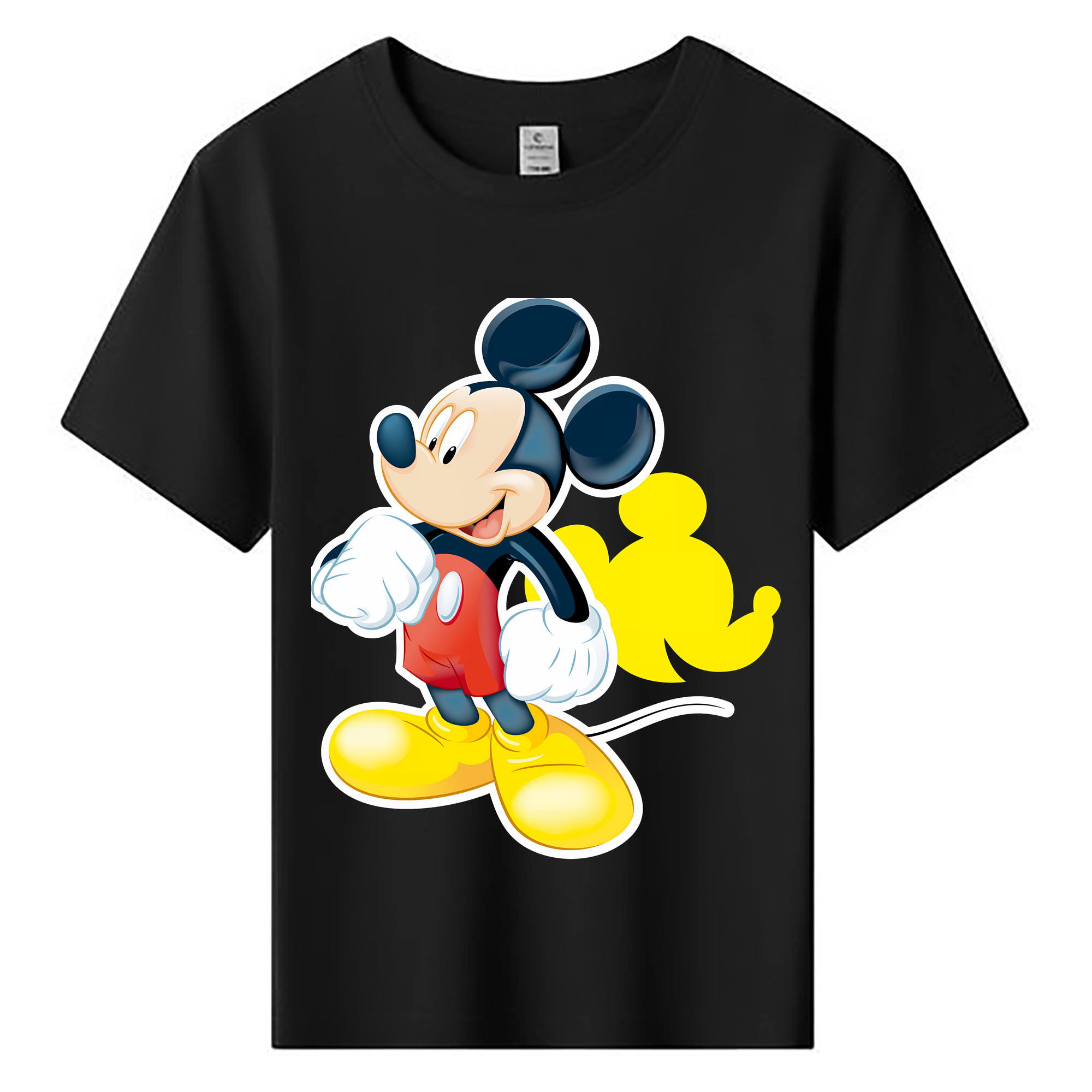 （画像用） ミッキーマウス Mickey Mouse 綿100％キッズTシャツ（フロントプリント）