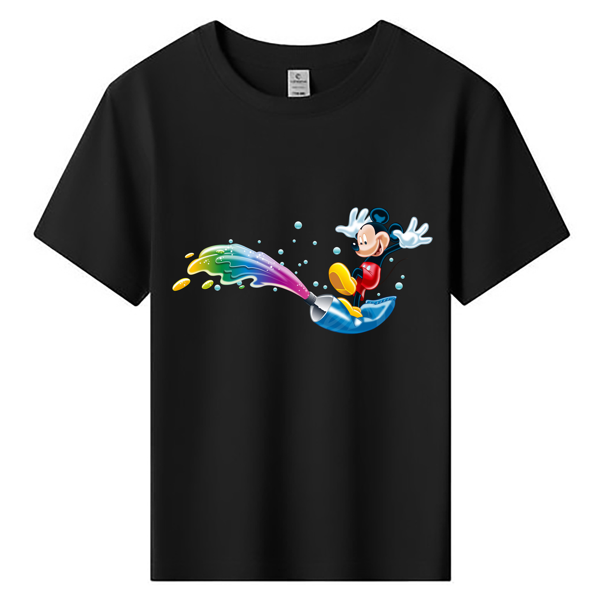 （画像用） ミッキーマウス Mickey Mouse 綿100％キッズTシャツ（フロントプリント）