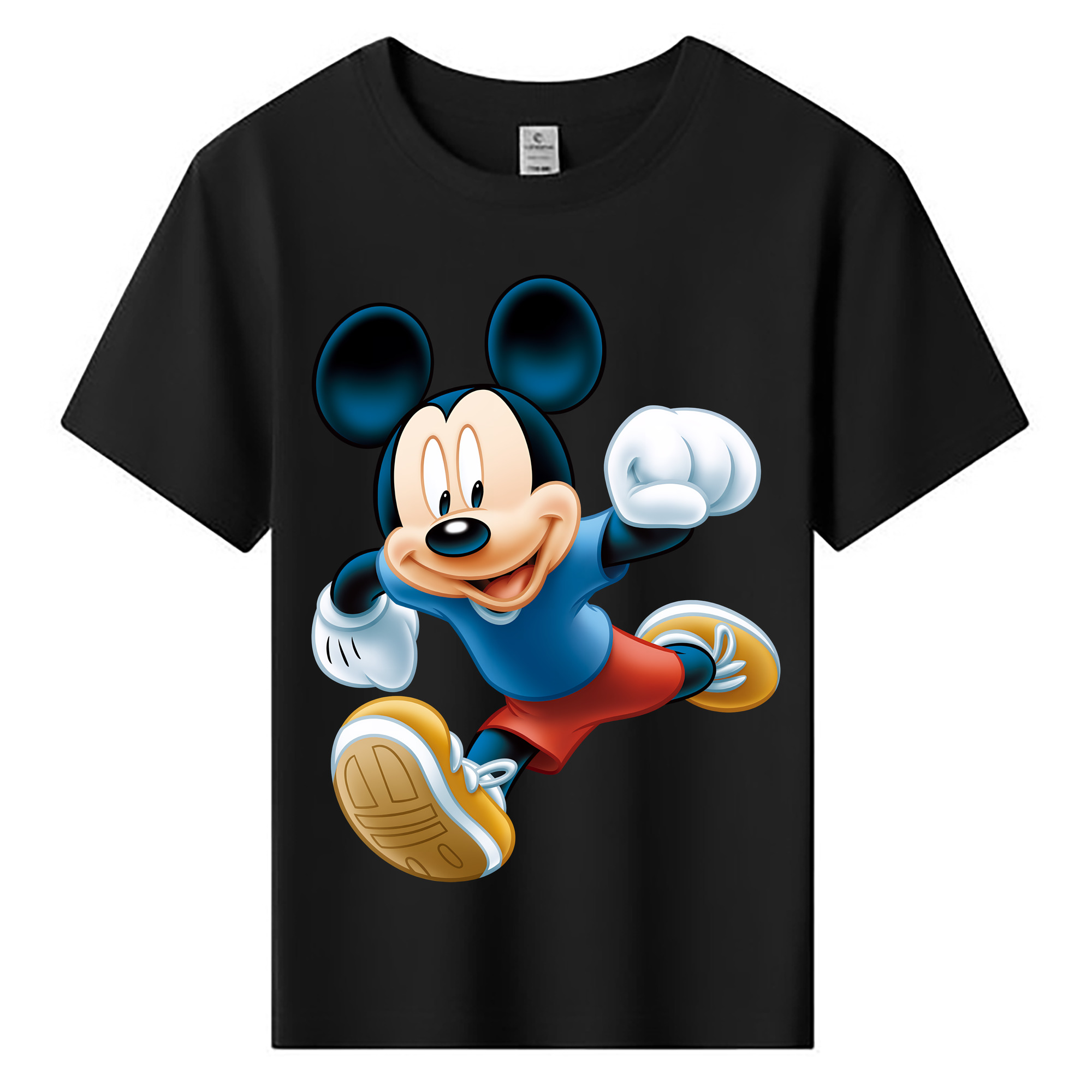 （画像用） ミッキーマウス Mickey Mouse 綿100％キッズTシャツ（フロントプリント）