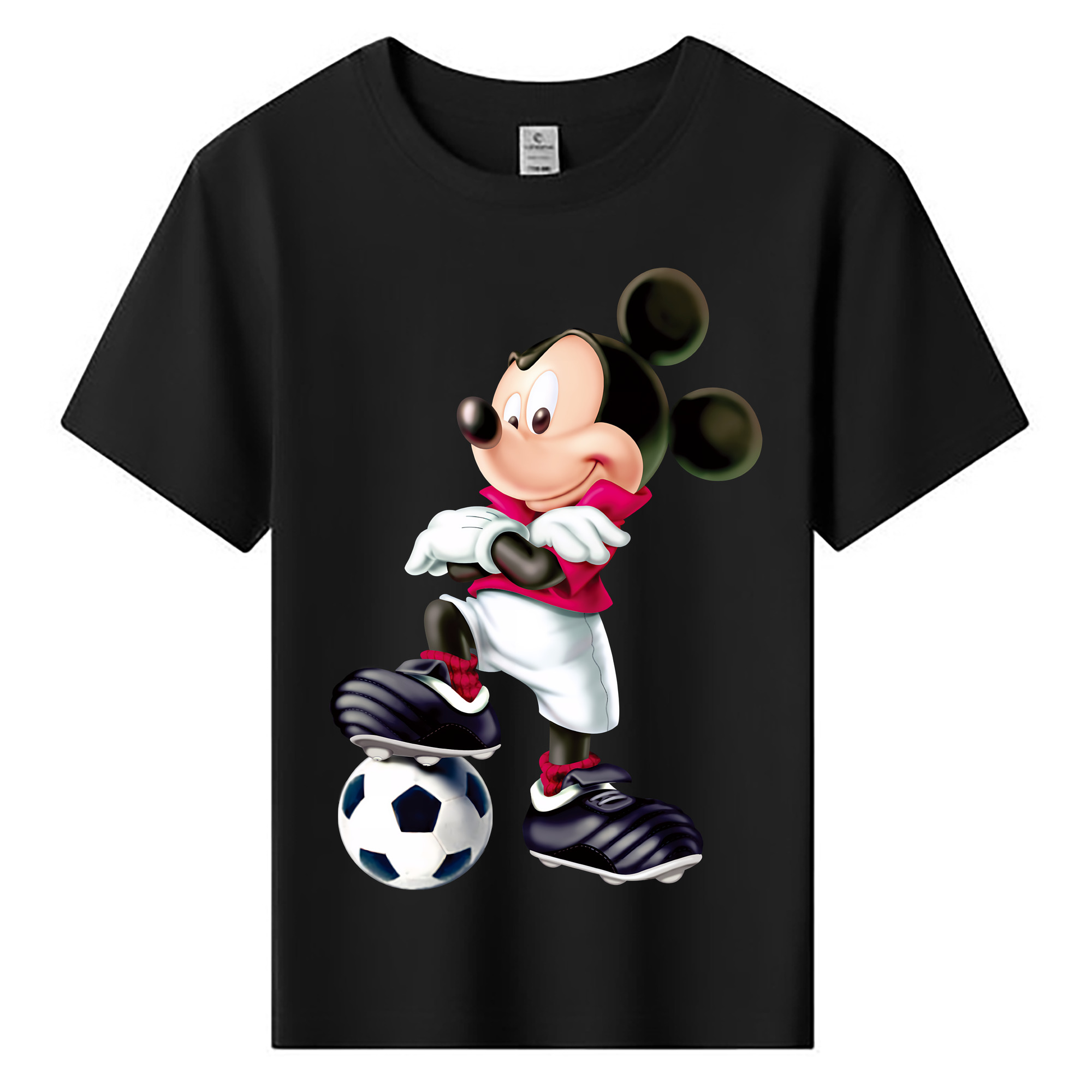 （画像用） ミッキーマウス Mickey Mouse 綿100％キッズTシャツ（フロントプリント）