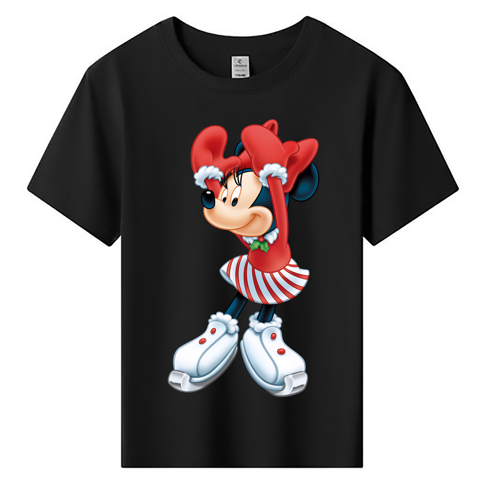 （画像用） ミッキーマウス Mickey Mouse 綿100％キッズTシャツ（フロントプリント）
