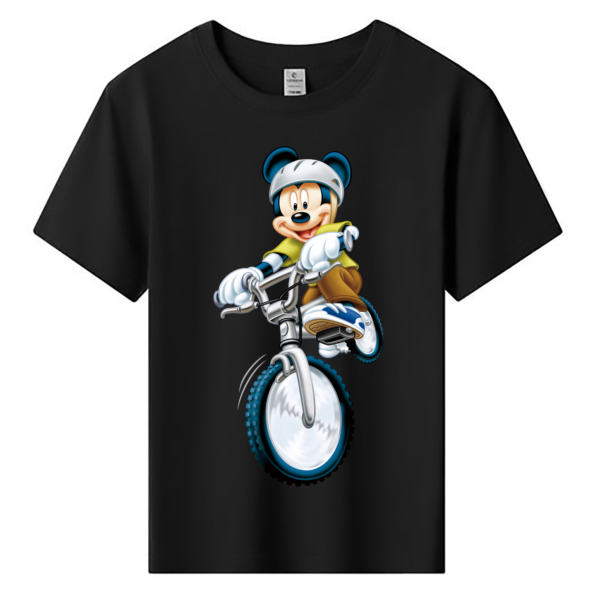 （画像用） ミッキーマウス Mickey Mouse 綿100％キッズTシャツ（フロントプリント）