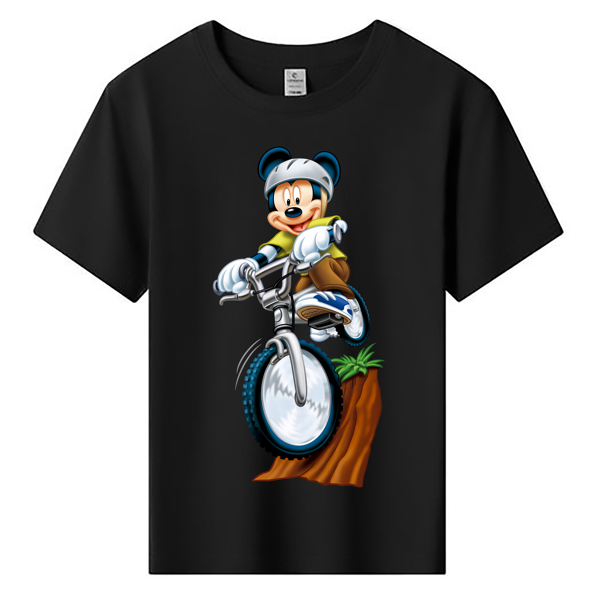（画像用） ミッキーマウス Mickey Mouse 綿100％キッズTシャツ（フロントプリント）
