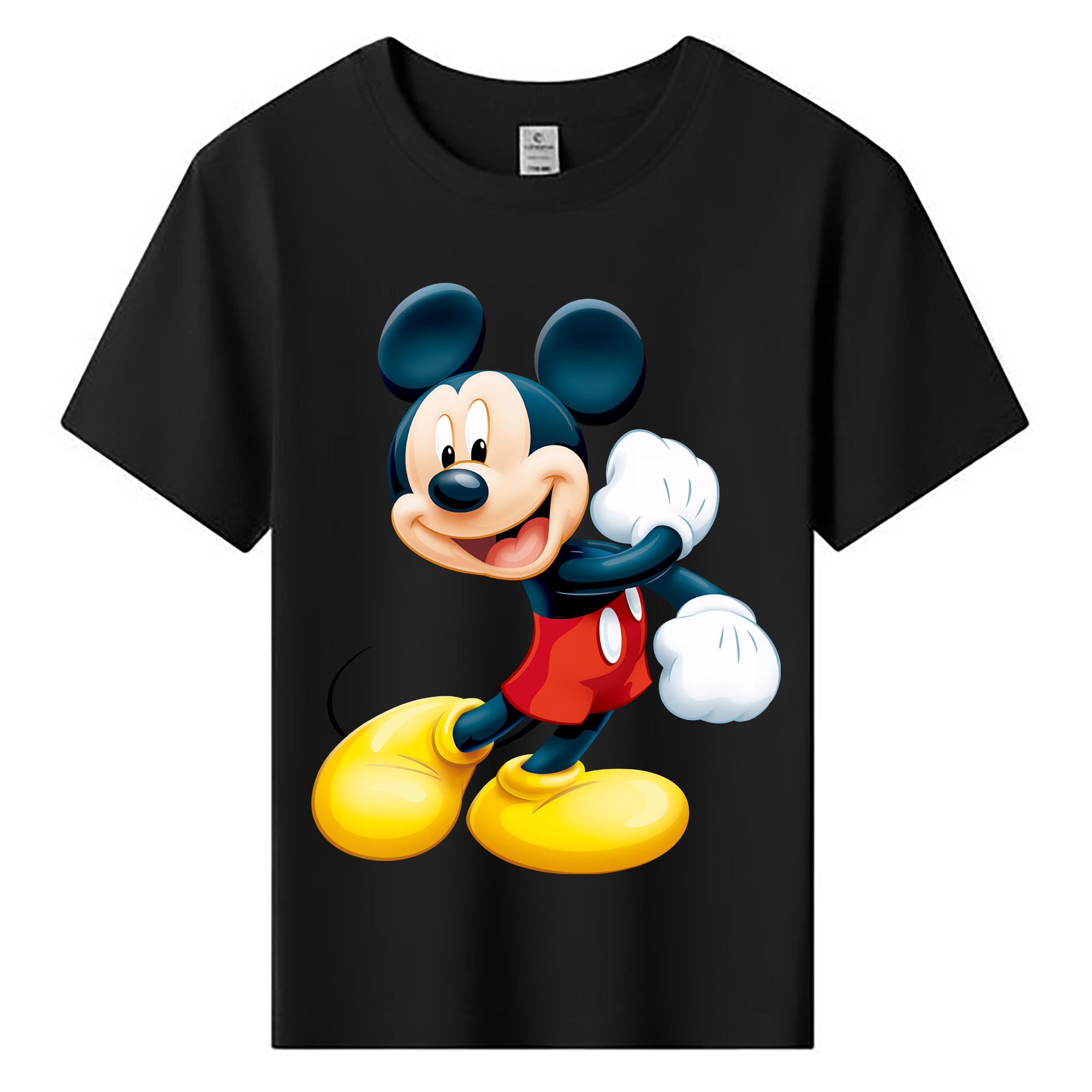 （画像用） ミッキーマウス Mickey Mouse 綿100％キッズTシャツ（フロントプリント）