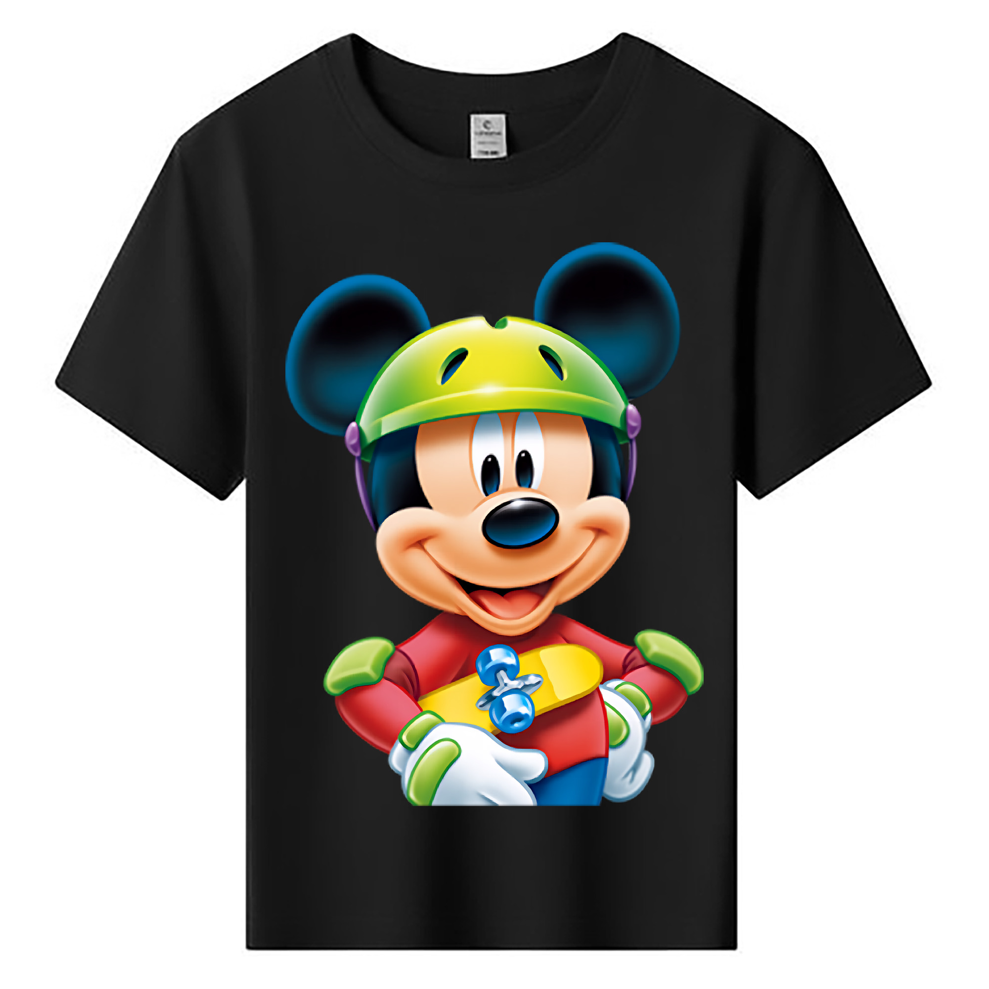 （画像用） ミッキーマウス Mickey Mouse 綿100％キッズTシャツ（フロントプリント）