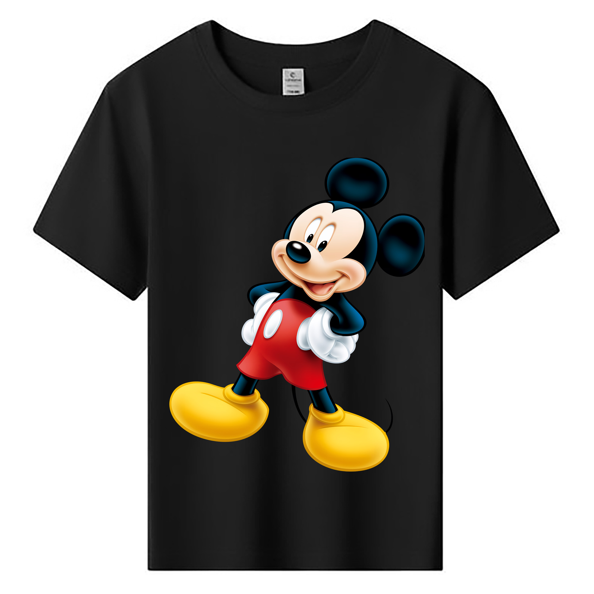 （画像用） ミッキーマウス Mickey Mouse 綿100％キッズTシャツ（フロントプリント）