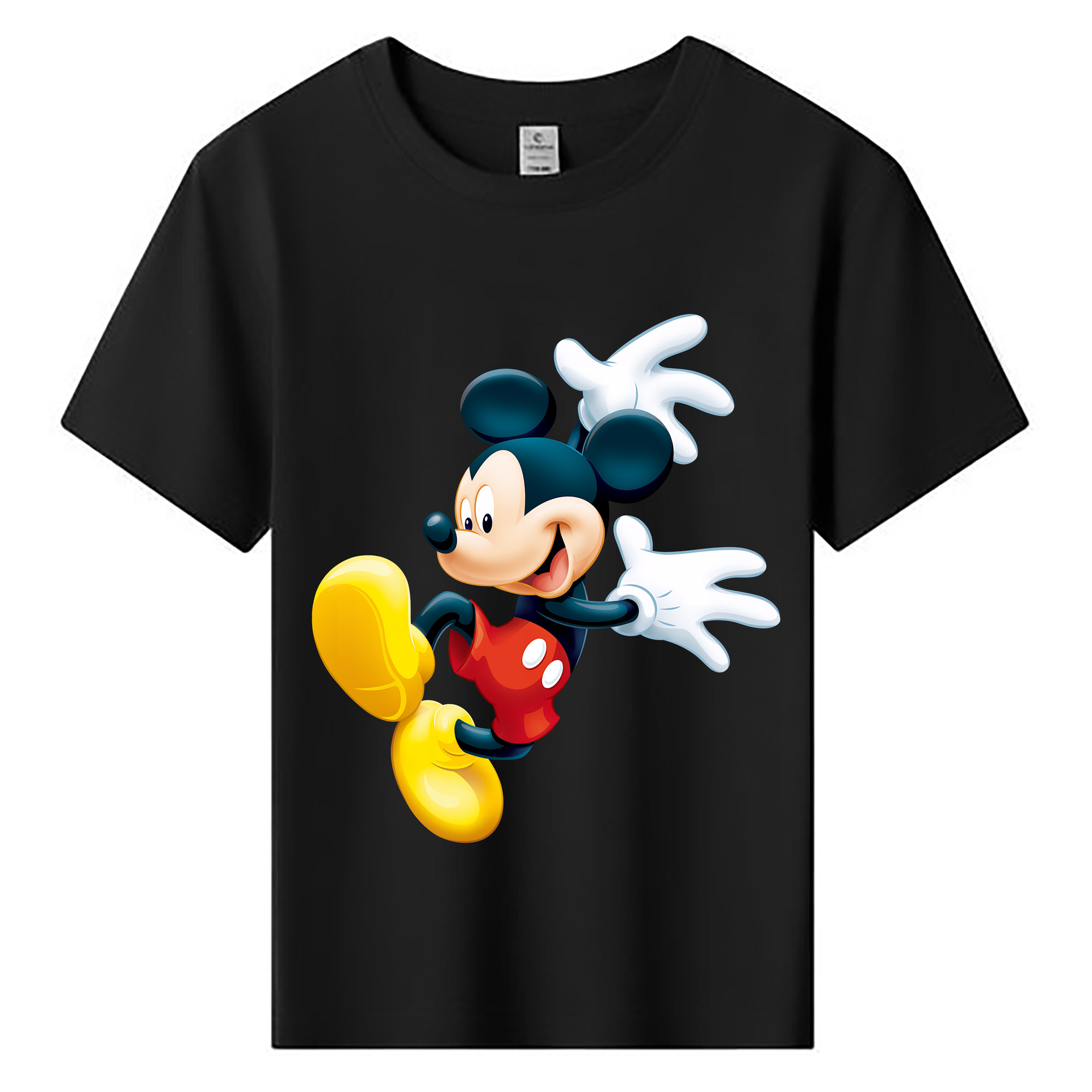 （画像用） ミッキーマウス Mickey Mouse 綿100％キッズTシャツ（フロントプリント）