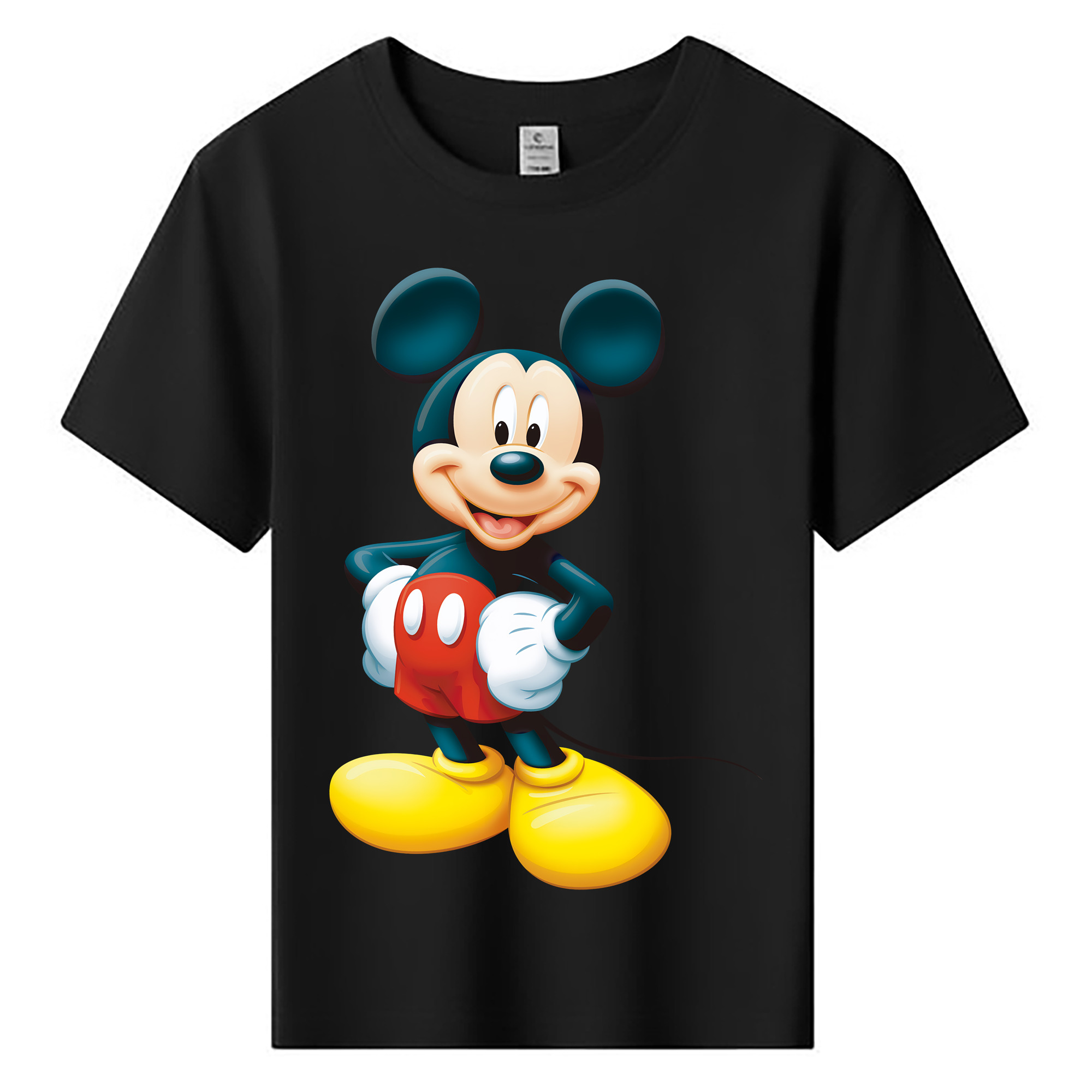 （画像用） ミッキーマウス Mickey Mouse 綿100％キッズTシャツ（フロントプリント）