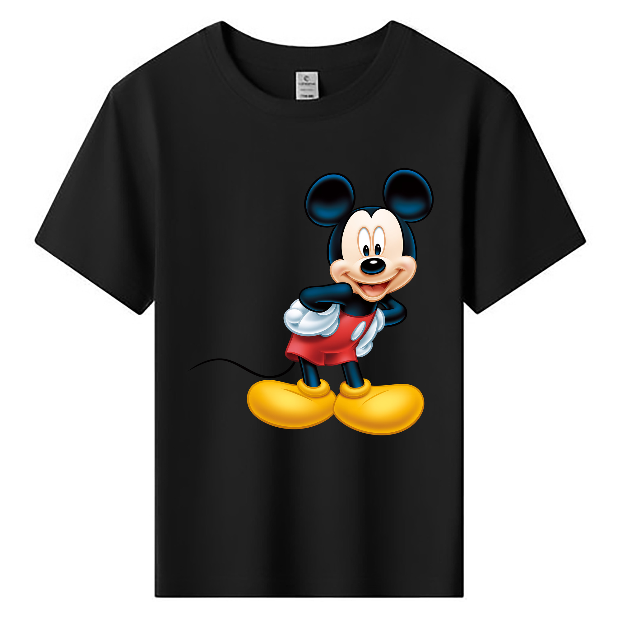 （画像用） ミッキーマウス Mickey Mouse 綿100％キッズTシャツ（フロントプリント）