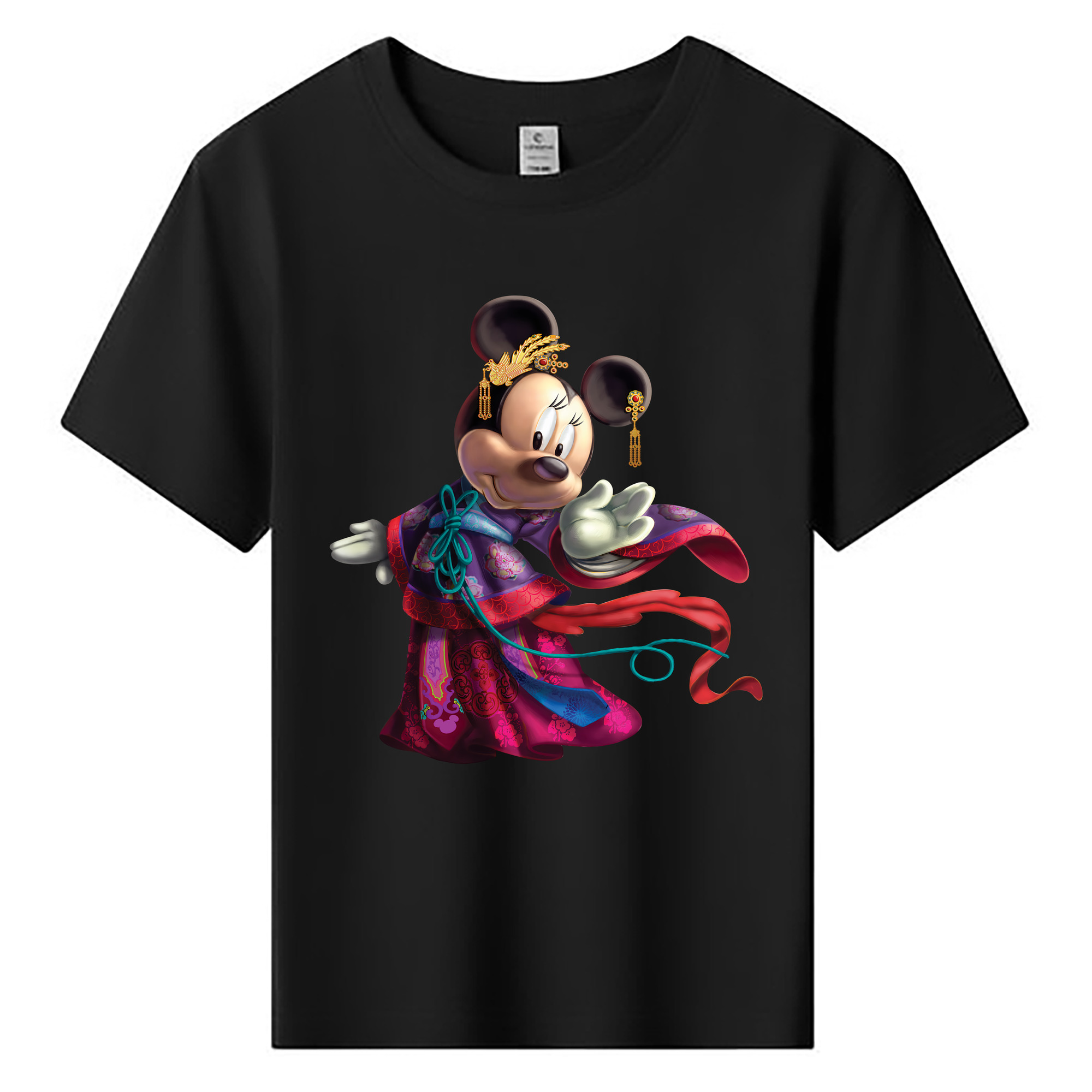 （画像用） ミッキーマウス Mickey Mouse 綿100％キッズTシャツ（フロントプリント）