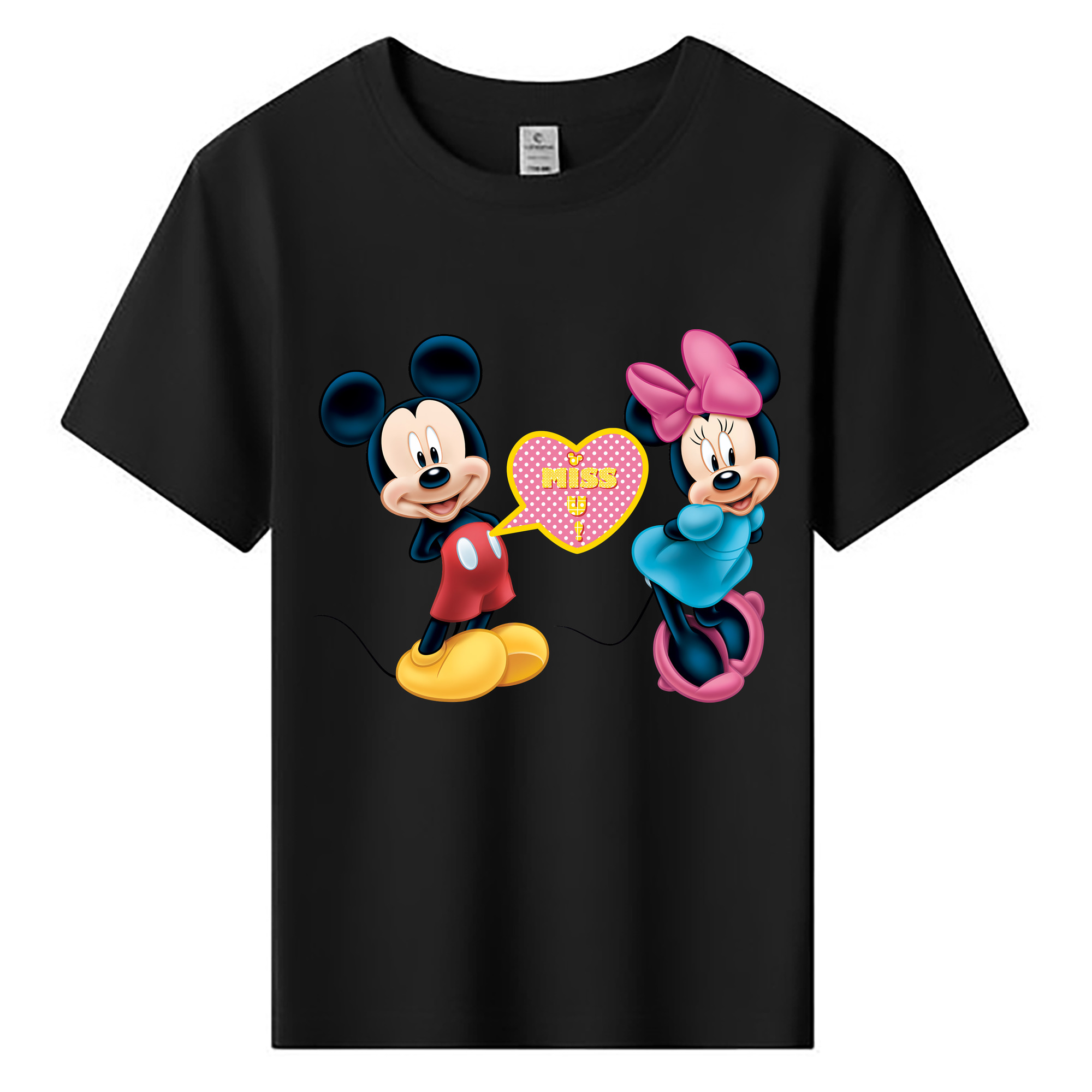 （画像用） ミッキーマウス Mickey Mouse 綿100％キッズTシャツ（フロントプリント）