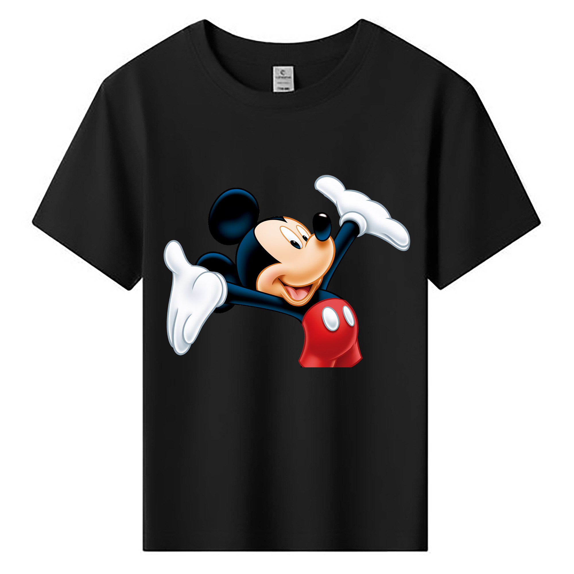 （画像用） ミッキーマウス Mickey Mouse 綿100％キッズTシャツ（フロントプリント）