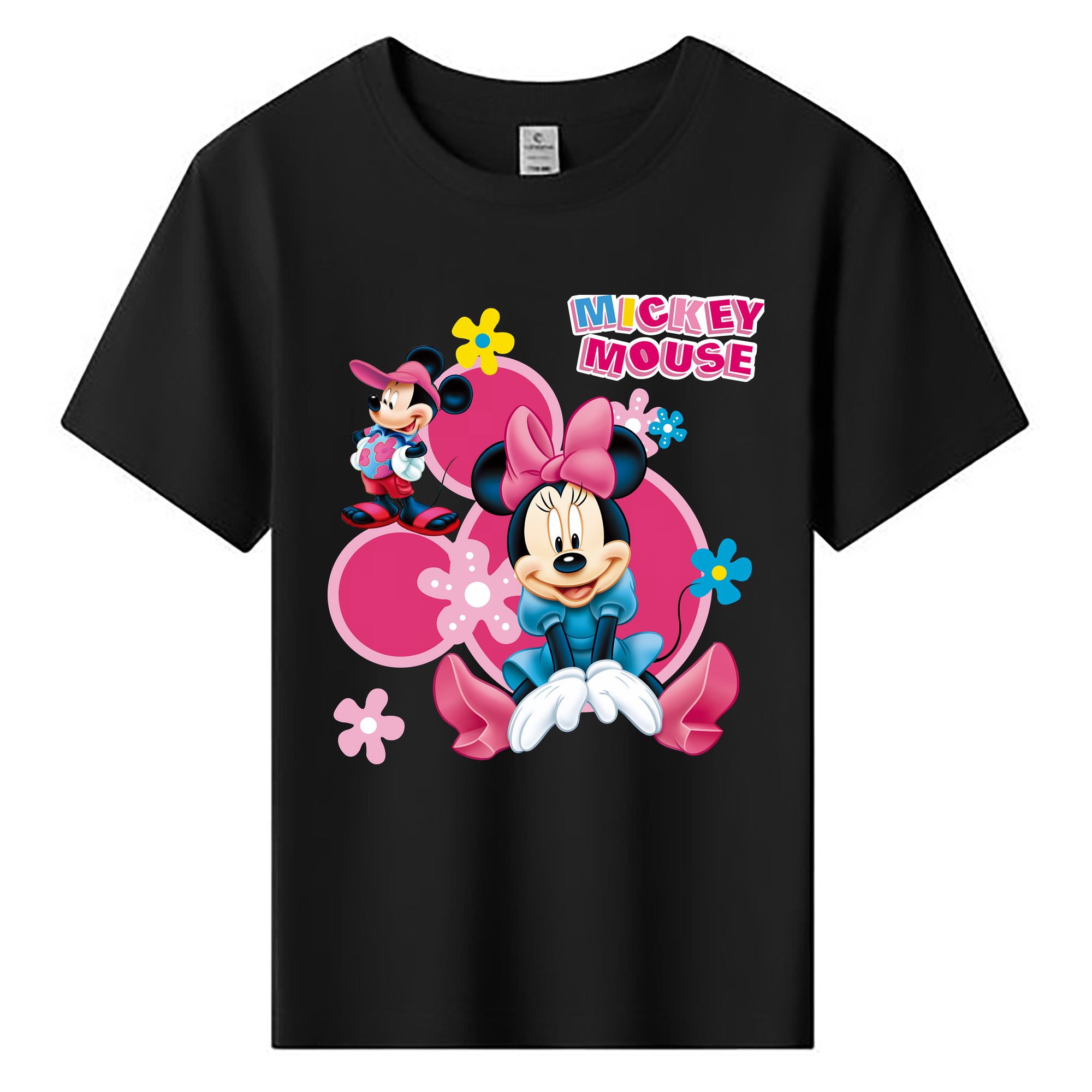 （画像用） ミッキーマウス Mickey Mouse 綿100％キッズTシャツ（フロントプリント）