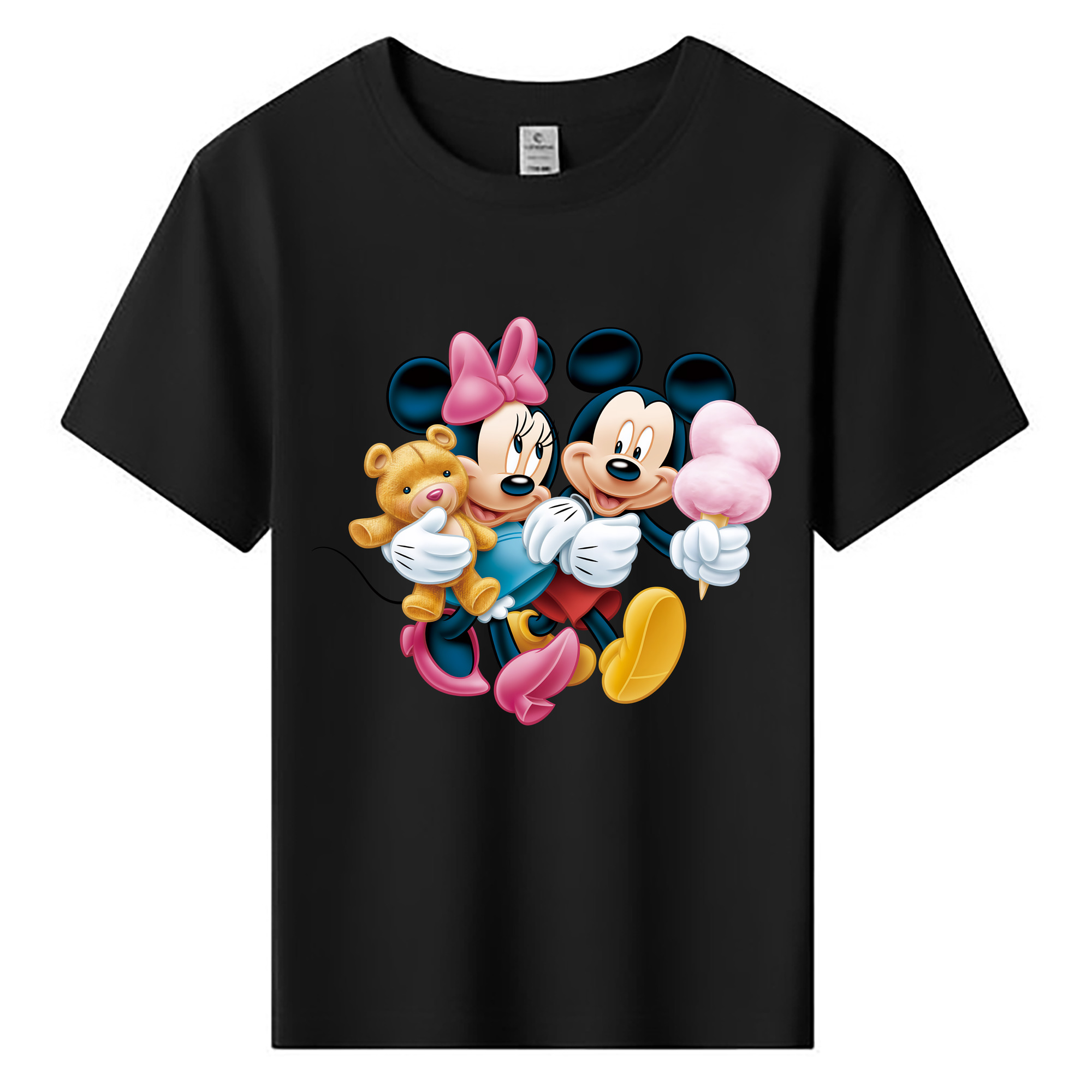 （画像用） ミッキーマウス Mickey Mouse 綿100％キッズTシャツ（フロントプリント）
