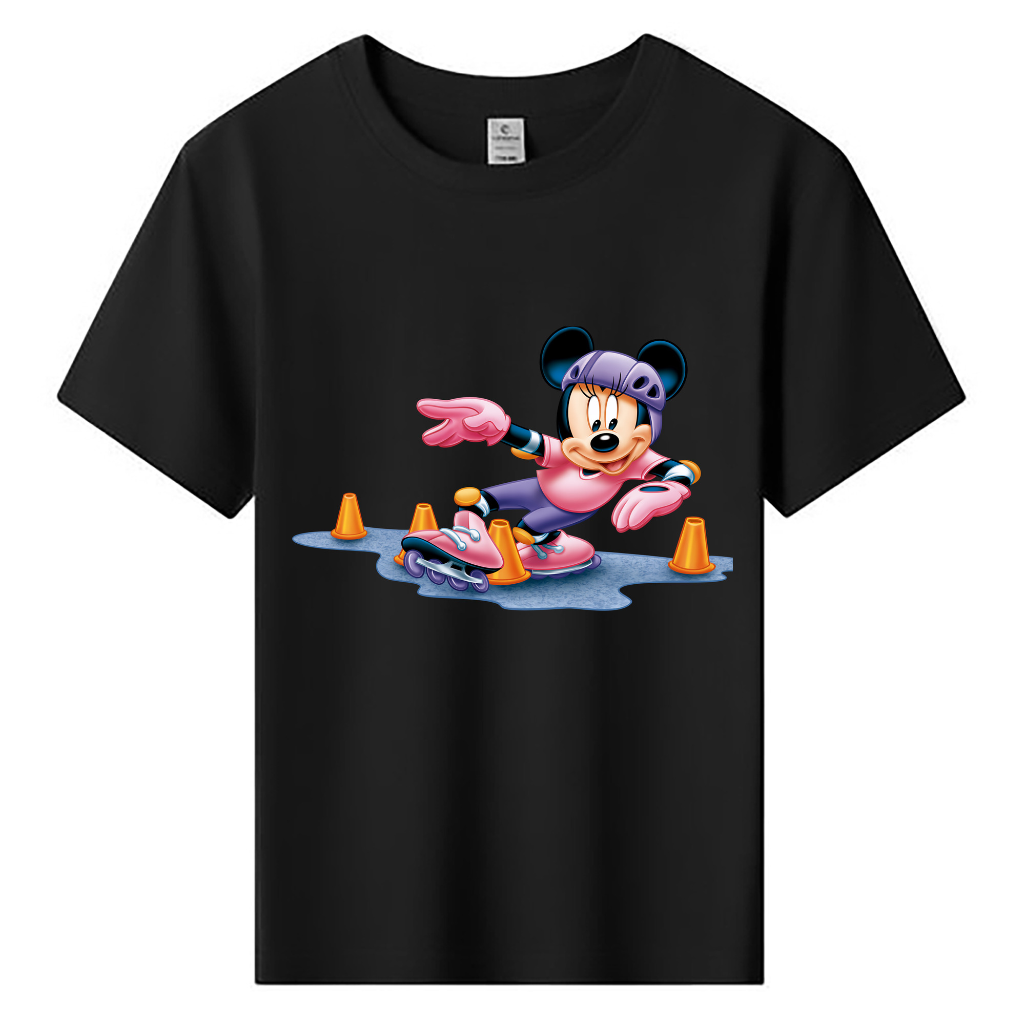 （画像用） ミッキーマウス Mickey Mouse 綿100％キッズTシャツ（フロントプリント）
