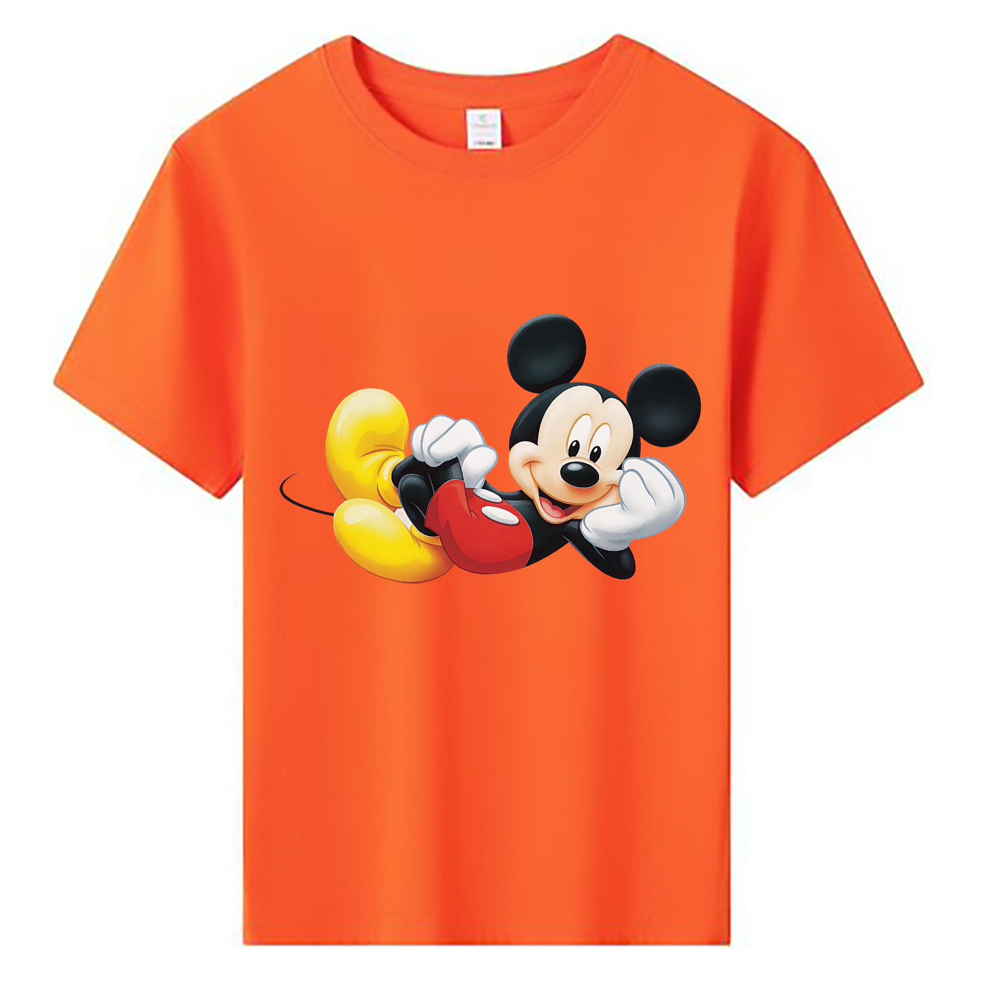 ミッキーマウス Mickey Mouse 綿100％キッズTシャツ（フロントプリント）