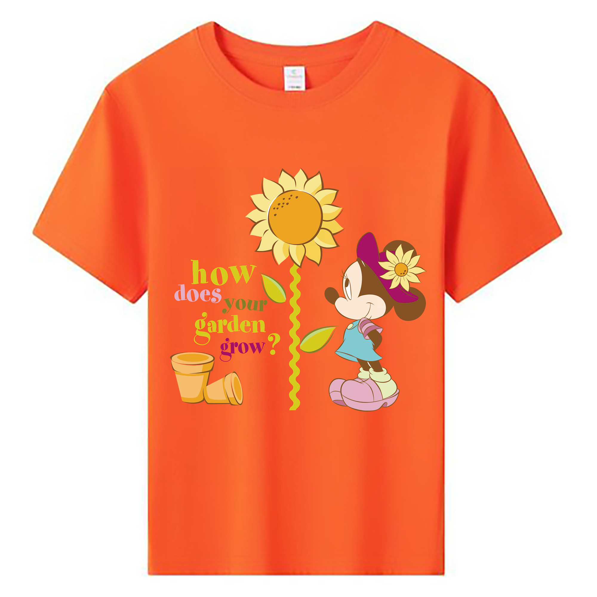 ミッキーマウス Mickey Mouse 綿100％キッズTシャツ（フロントプリント）