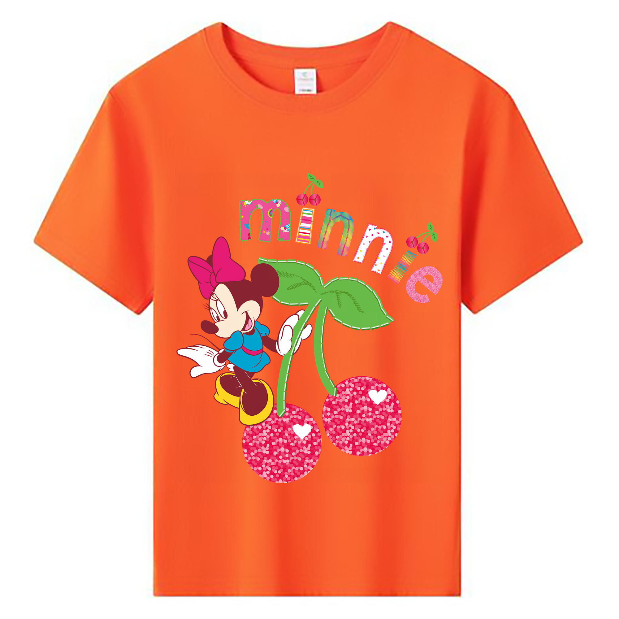 （画像用） ミッキーマウス Mickey Mouse 綿100％キッズTシャツ（フロントプリント）