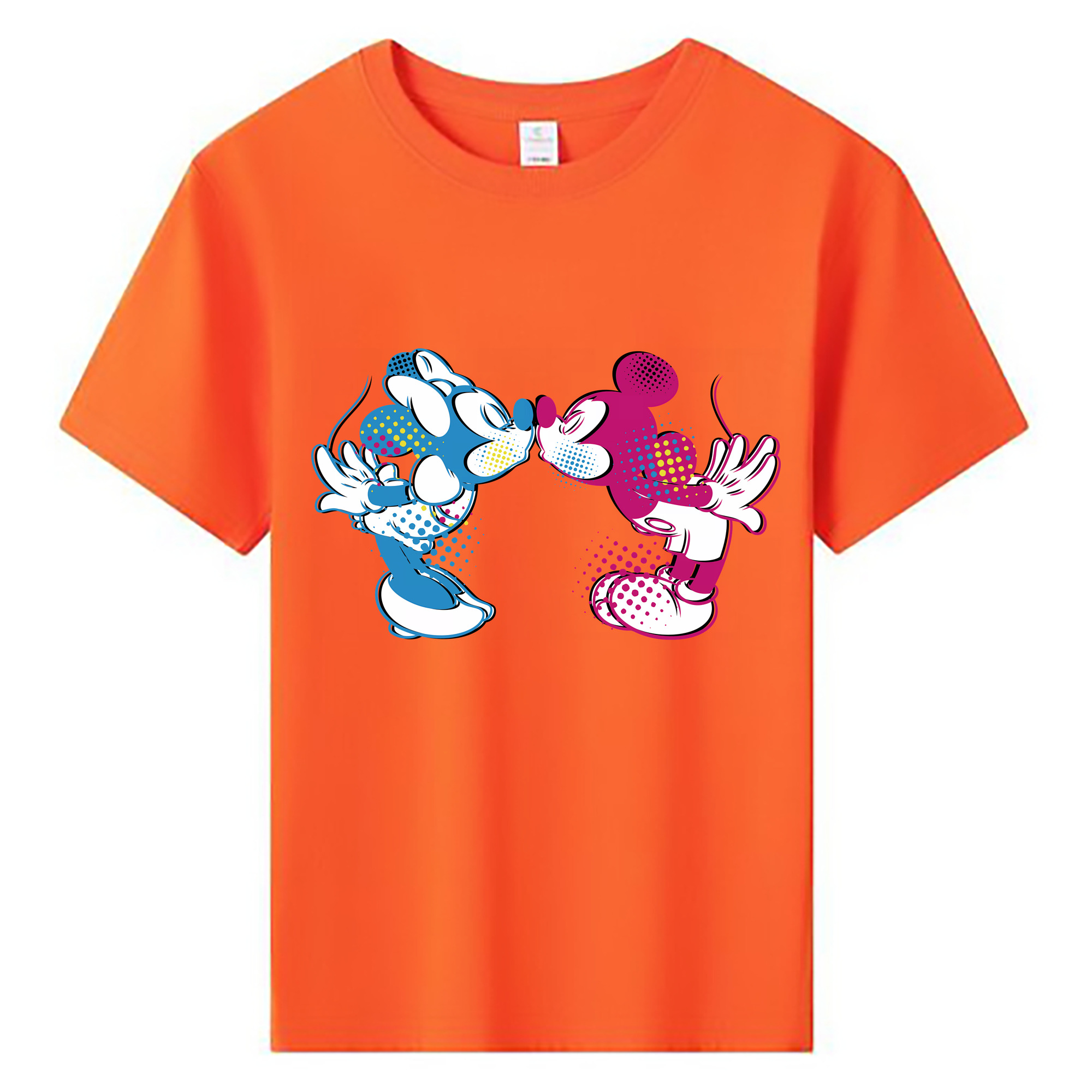 （画像用） ミッキーマウス Mickey Mouse 綿100％キッズTシャツ（フロントプリント）