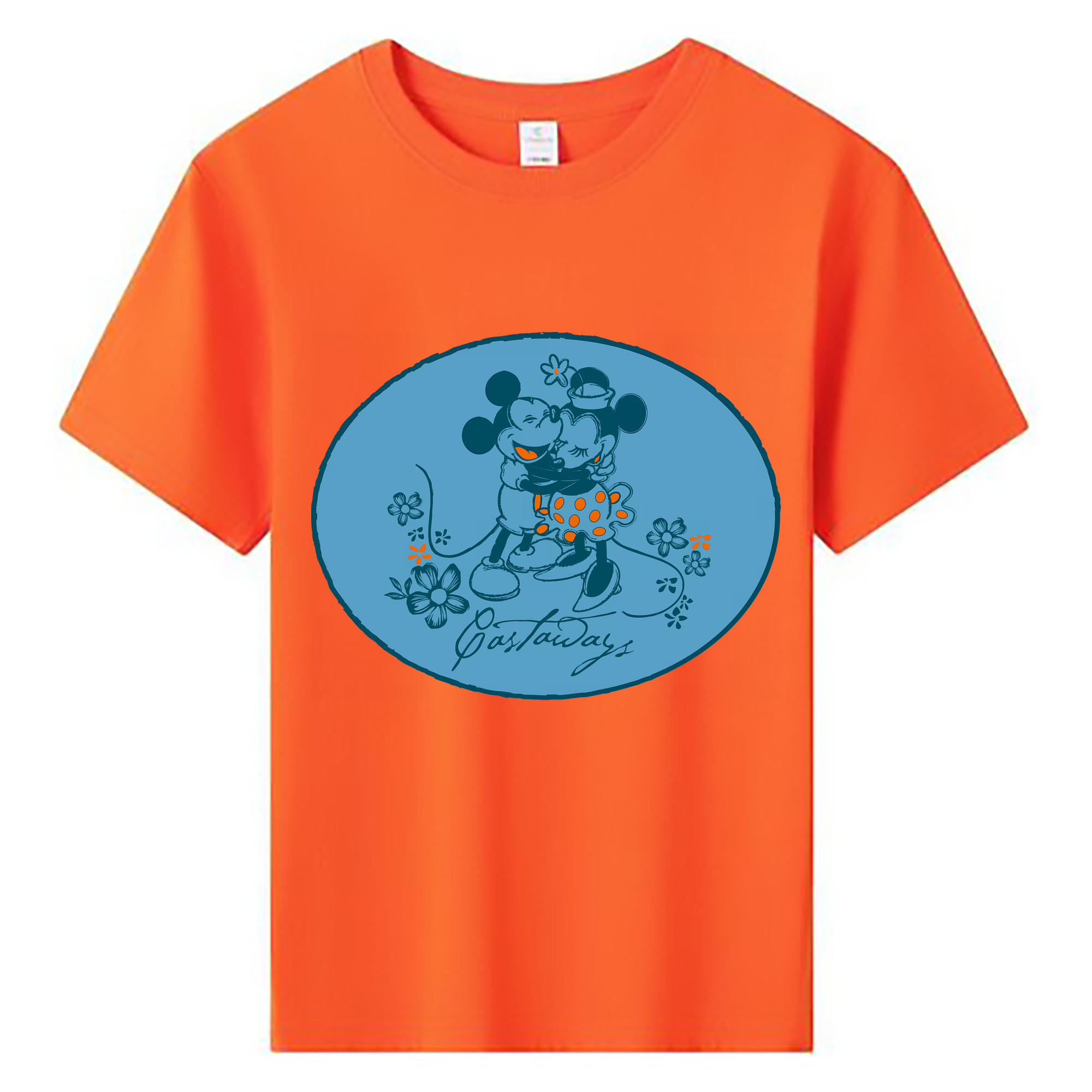 （画像用） ミッキーマウス Mickey Mouse 綿100％キッズTシャツ（フロントプリント）
