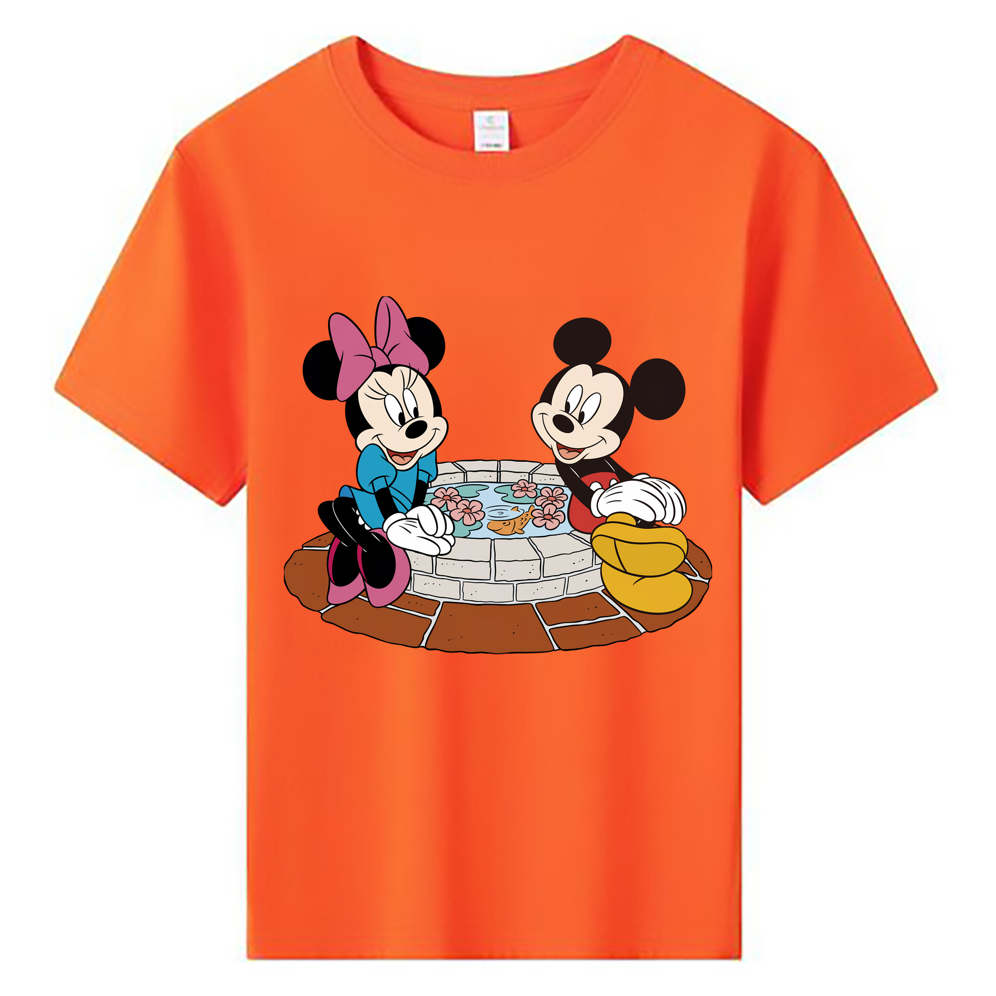 （画像用） ミッキーマウス Mickey Mouse 綿100％キッズTシャツ（フロントプリント）