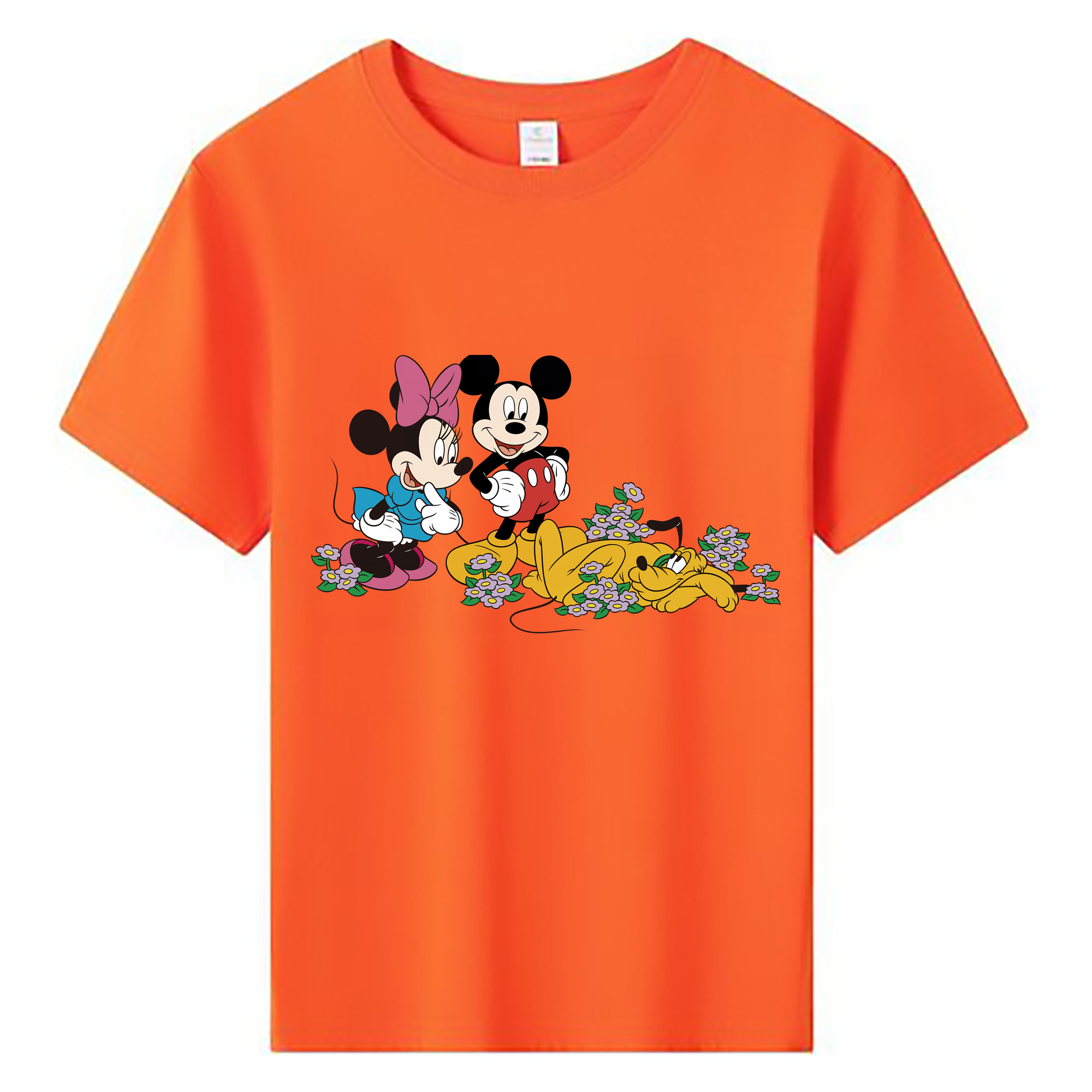 （画像用） ミッキーマウス Mickey Mouse 綿100％キッズTシャツ（フロントプリント）