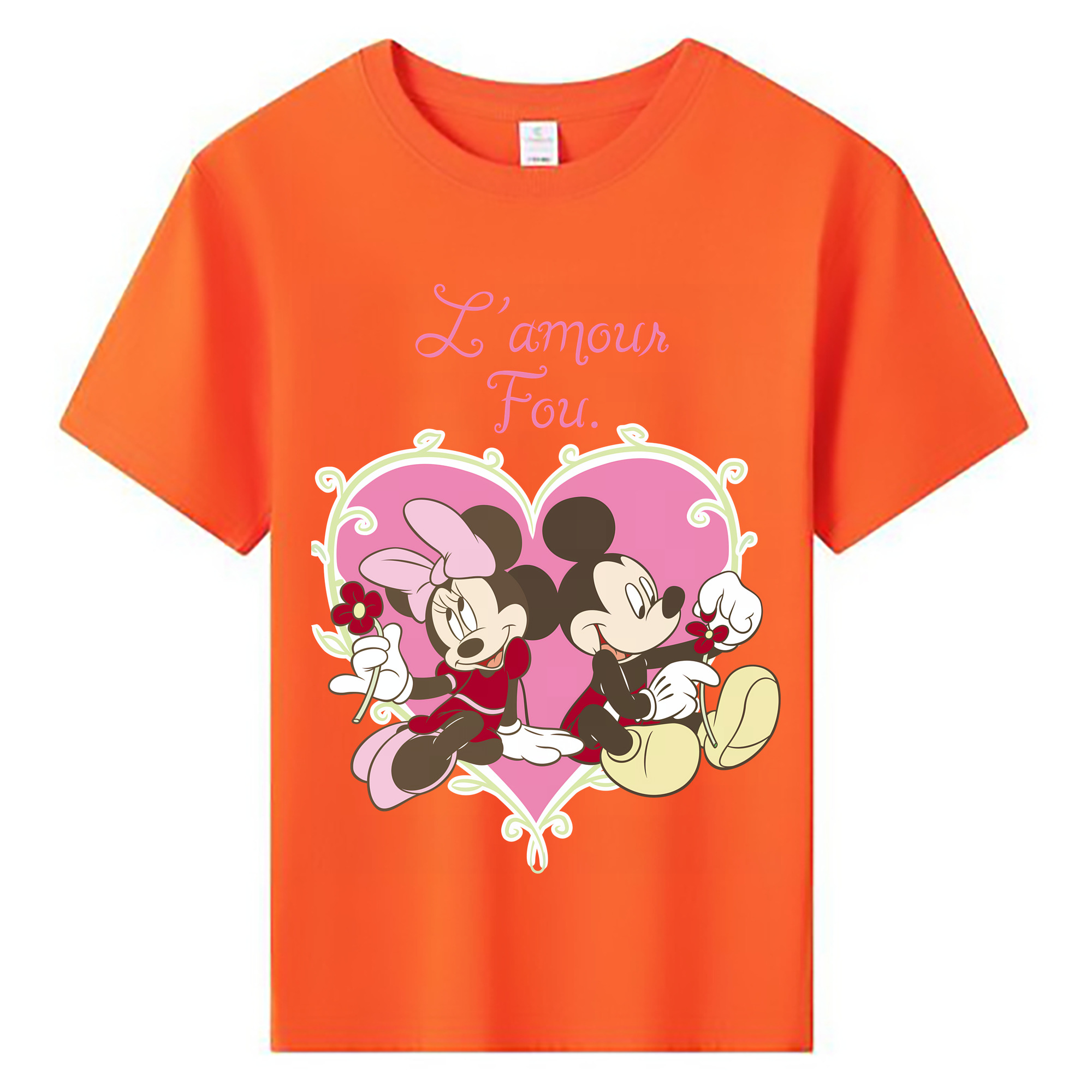 ミッキーマウス Mickey Mouse 綿100％キッズTシャツ（フロントプリント）