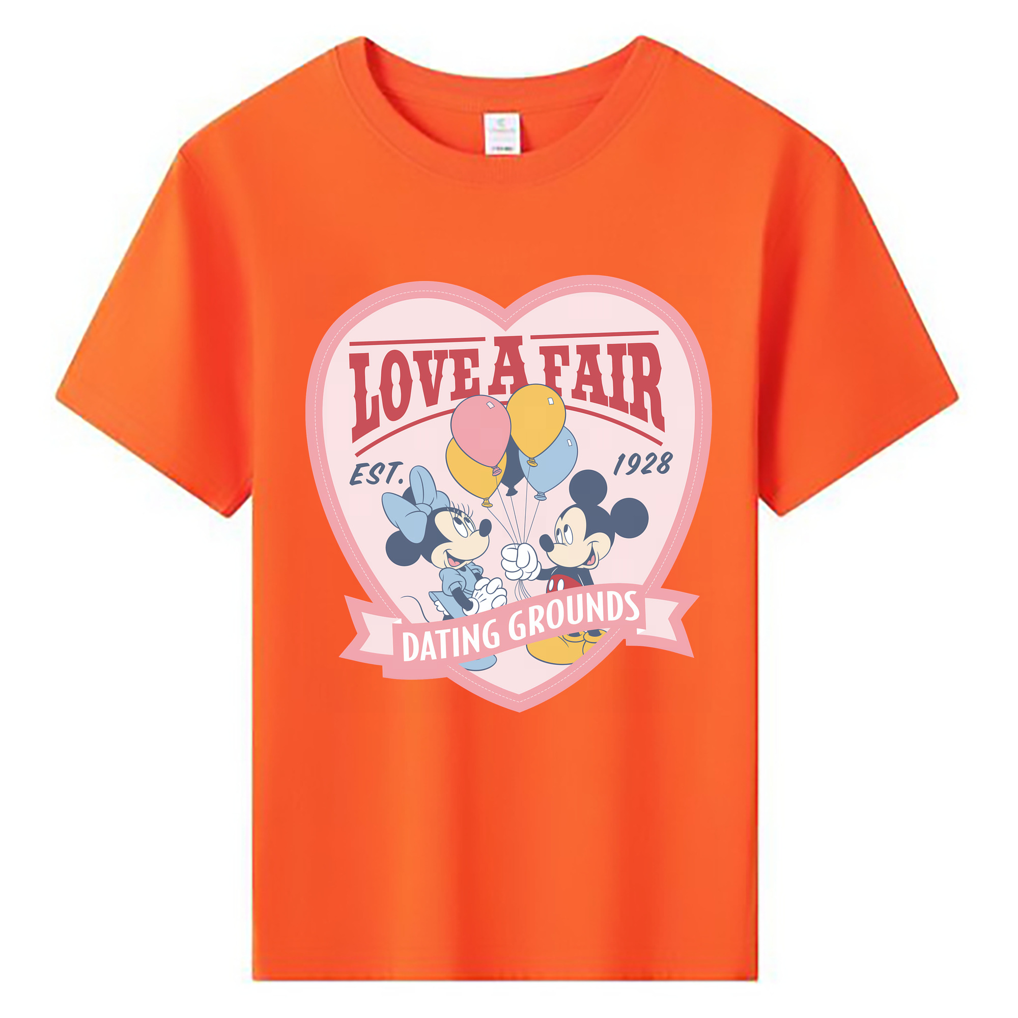 （画像用） ミッキーマウス Mickey Mouse 綿100％キッズTシャツ（フロントプリント）