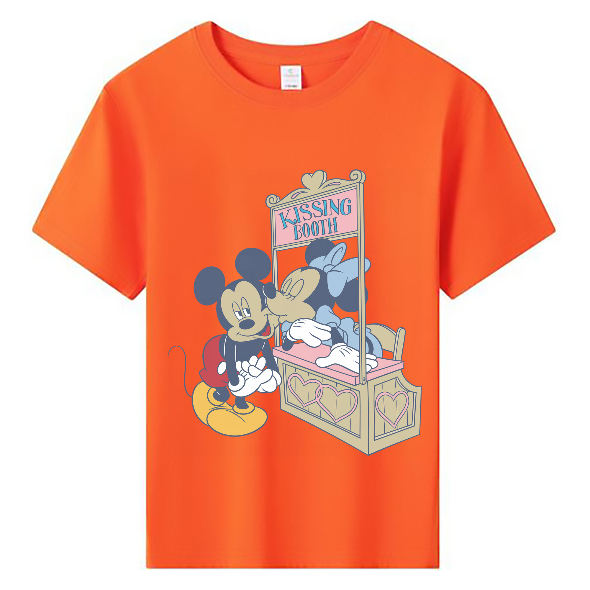 （画像用） ミッキーマウス Mickey Mouse 綿100％キッズTシャツ（フロントプリント）