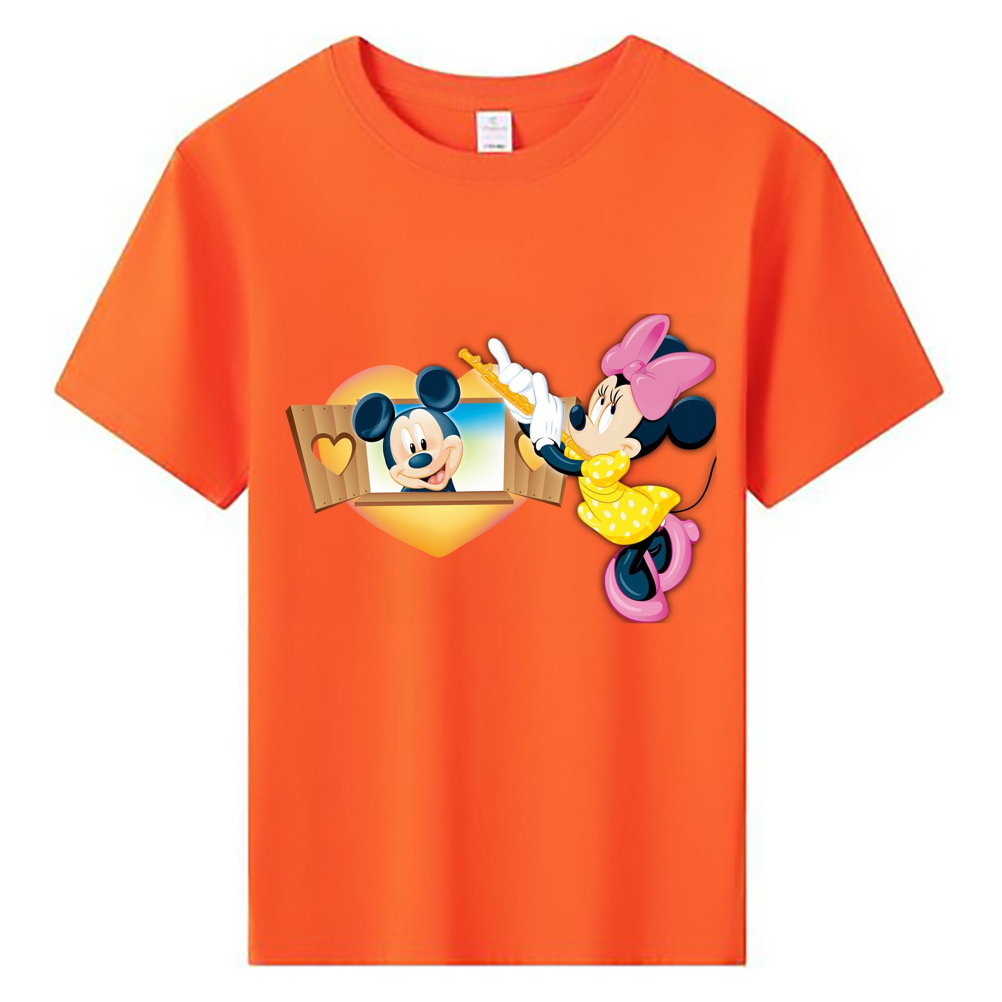 ミッキーマウス Mickey Mouse 綿100％キッズTシャツ（フロントプリント）