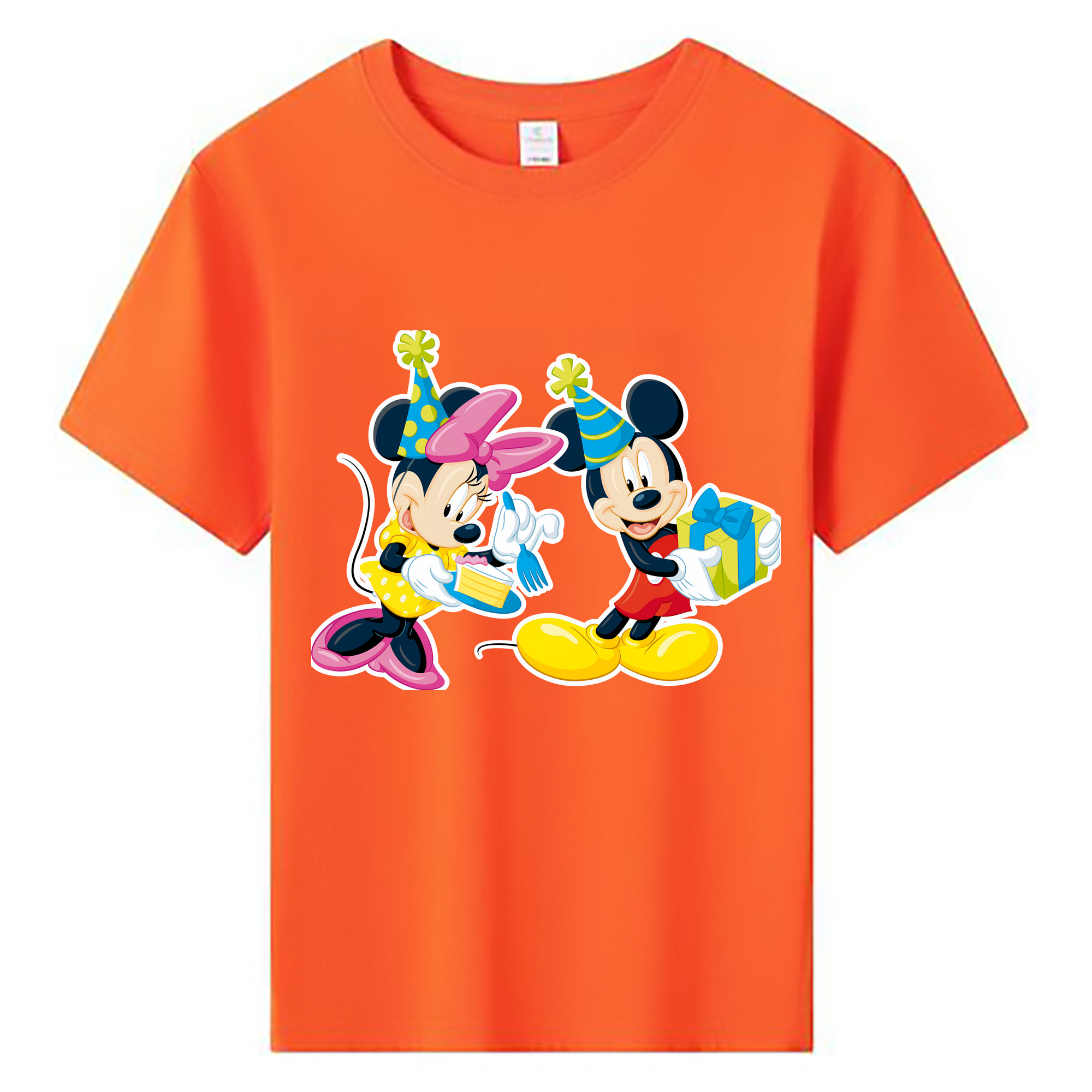ミッキーマウス Mickey Mouse 綿100％キッズTシャツ（フロントプリント）