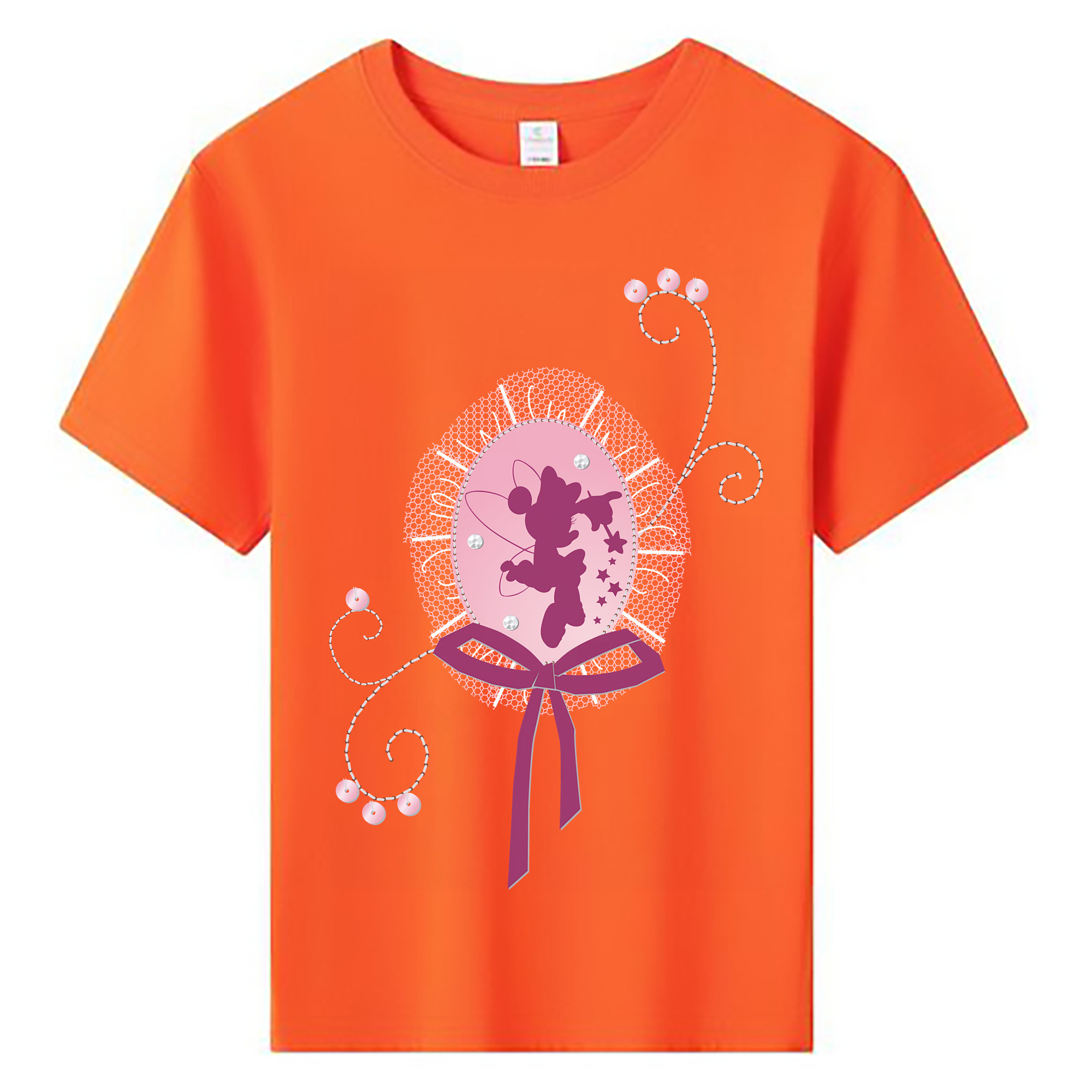 （画像用） ミッキーマウス Mickey Mouse 綿100％キッズTシャツ（フロントプリント）