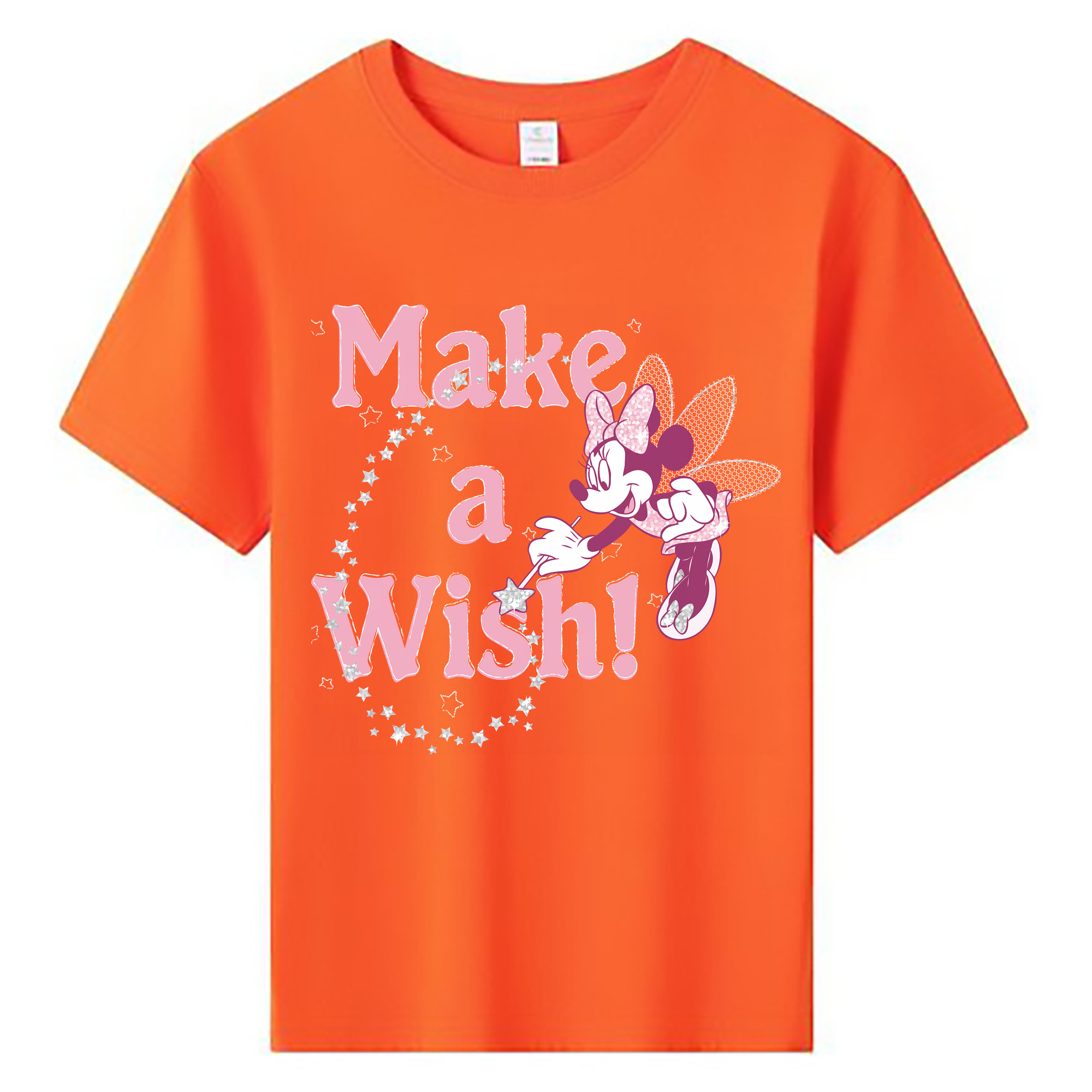 （画像用） ミッキーマウス Mickey Mouse 綿100％キッズTシャツ（フロントプリント）