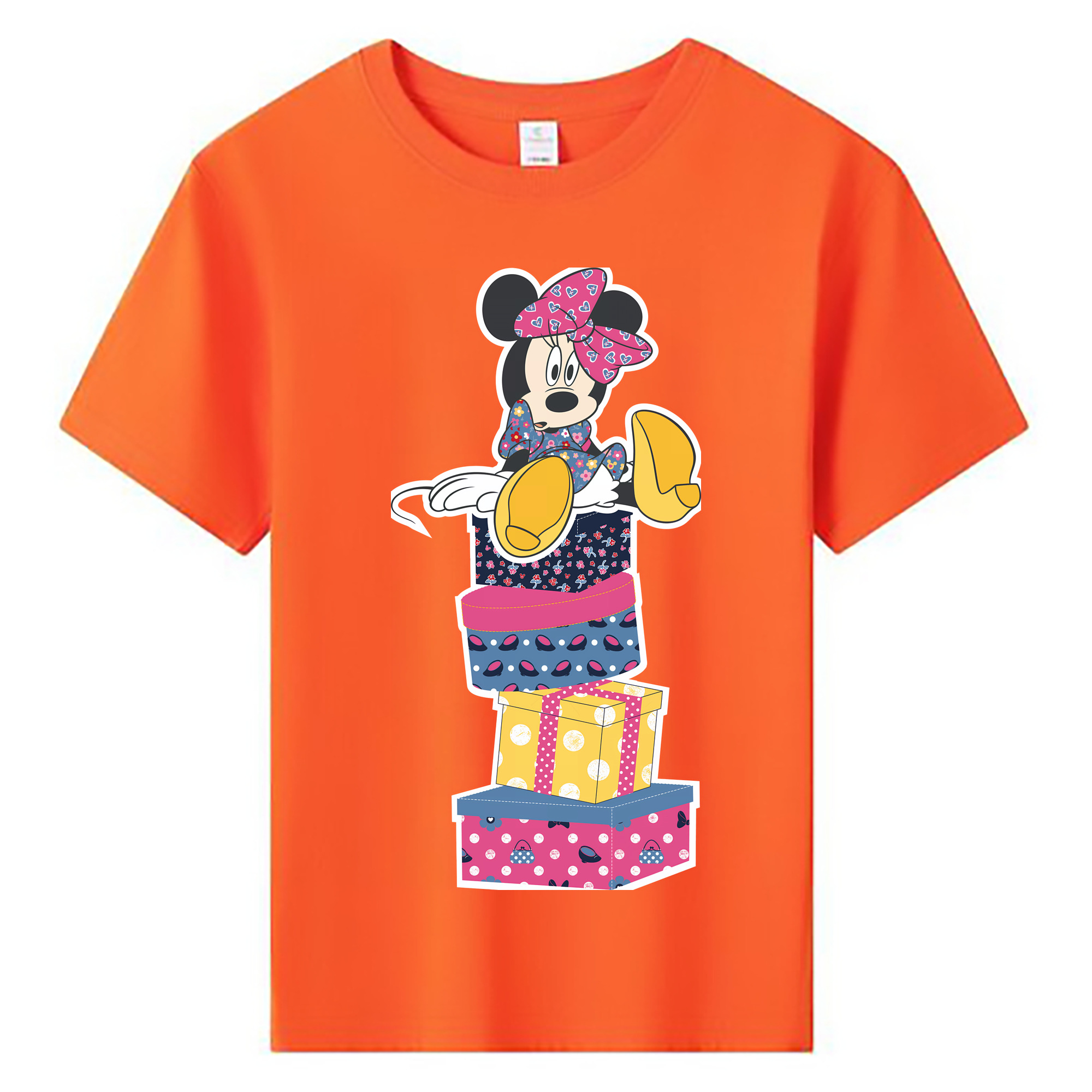 （画像用） ミッキーマウス Mickey Mouse 綿100％キッズTシャツ（フロントプリント）