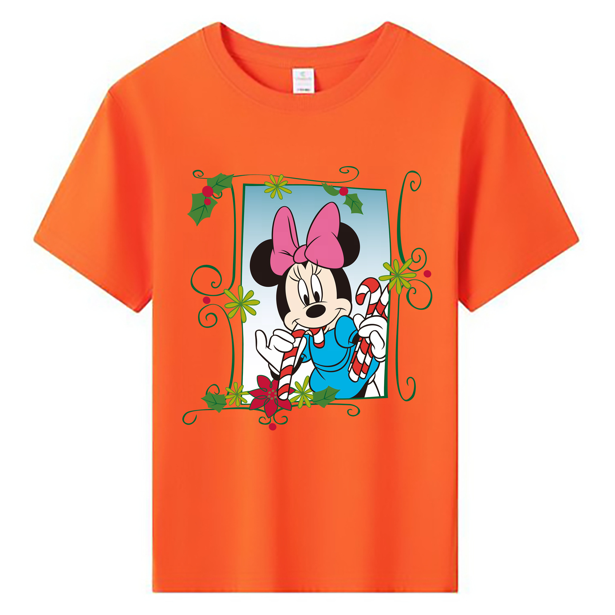 （画像用） ミッキーマウス Mickey Mouse 綿100％キッズTシャツ（フロントプリント）