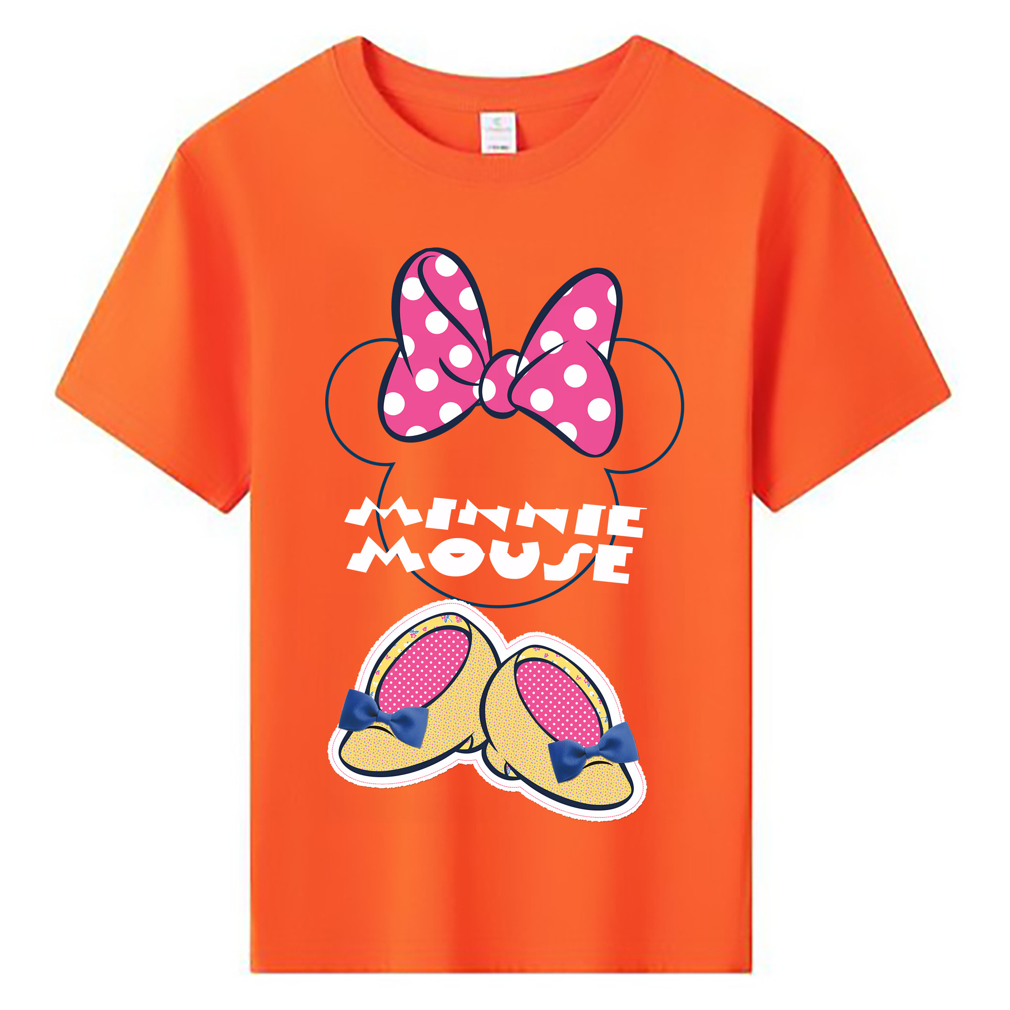 （画像用） ミッキーマウス Mickey Mouse 綿100％キッズTシャツ（フロントプリント）