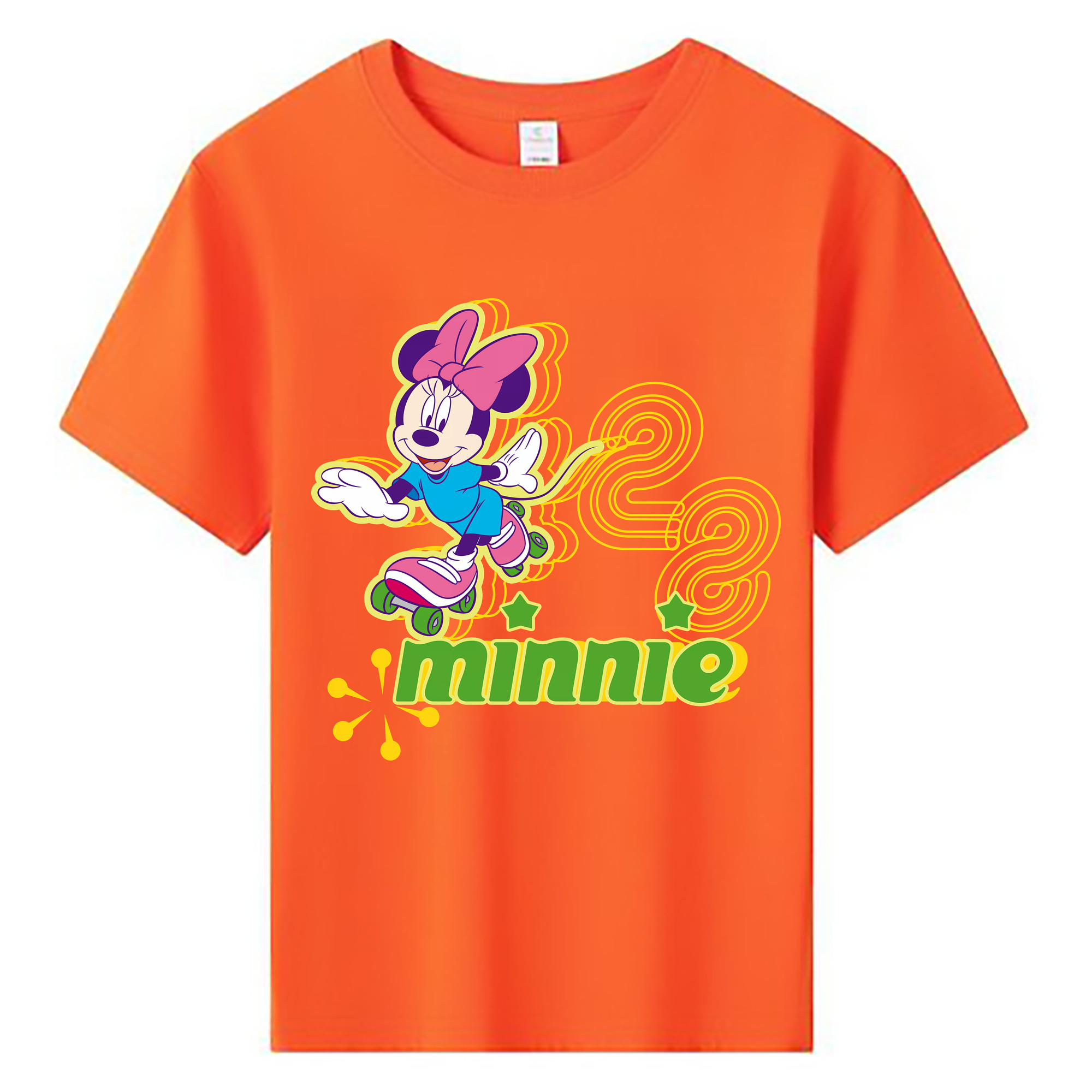 （画像用） ミッキーマウス Mickey Mouse 綿100％キッズTシャツ（フロントプリント）
