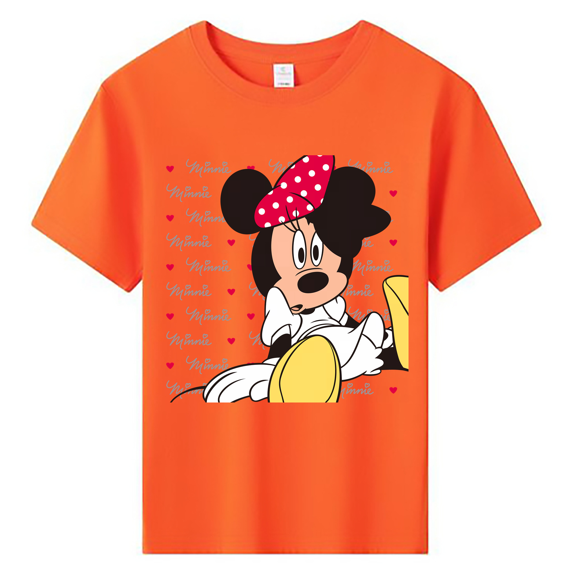 （画像用） ミッキーマウス Mickey Mouse 綿100％キッズTシャツ（フロントプリント）