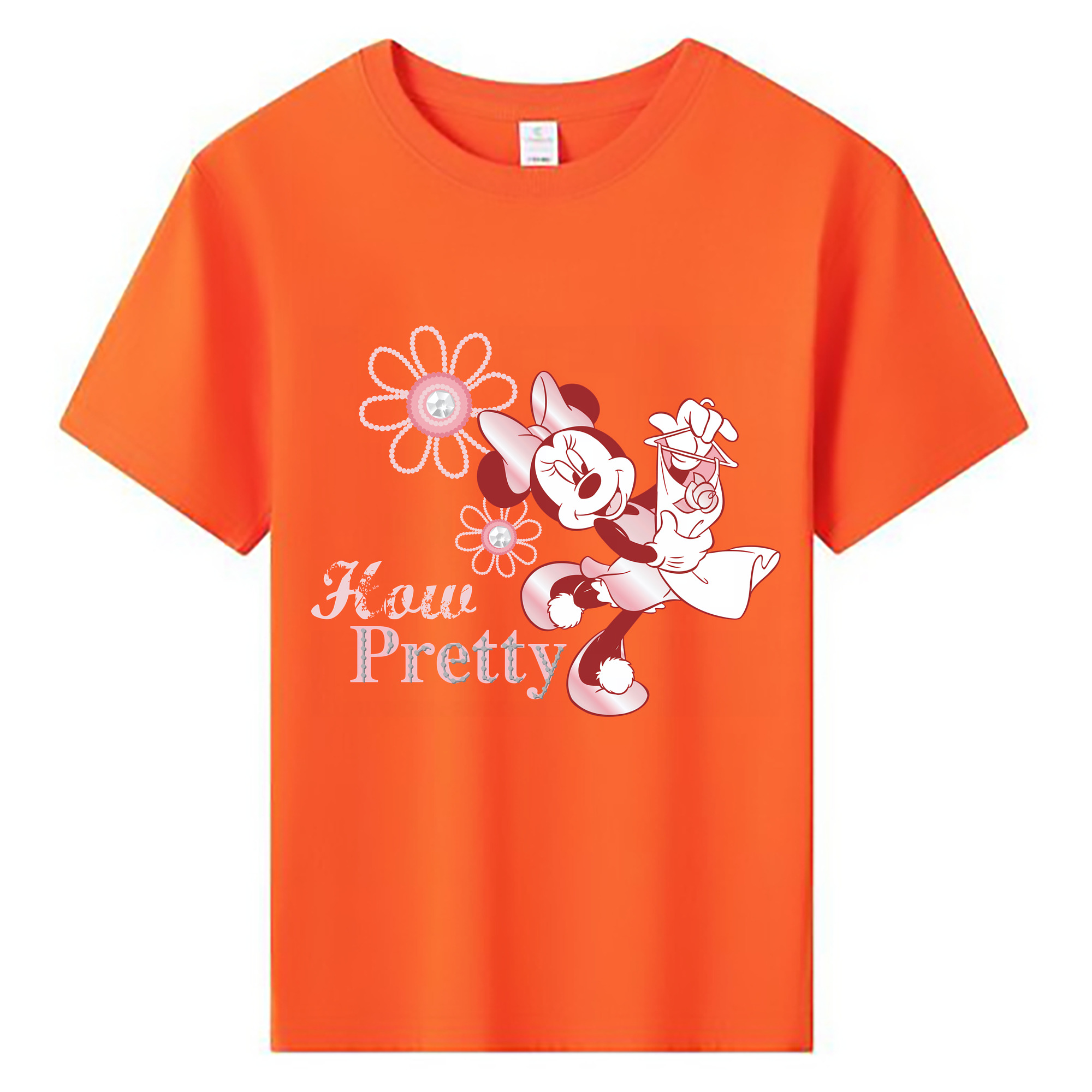 （画像用） ミッキーマウス Mickey Mouse 綿100％キッズTシャツ（フロントプリント）