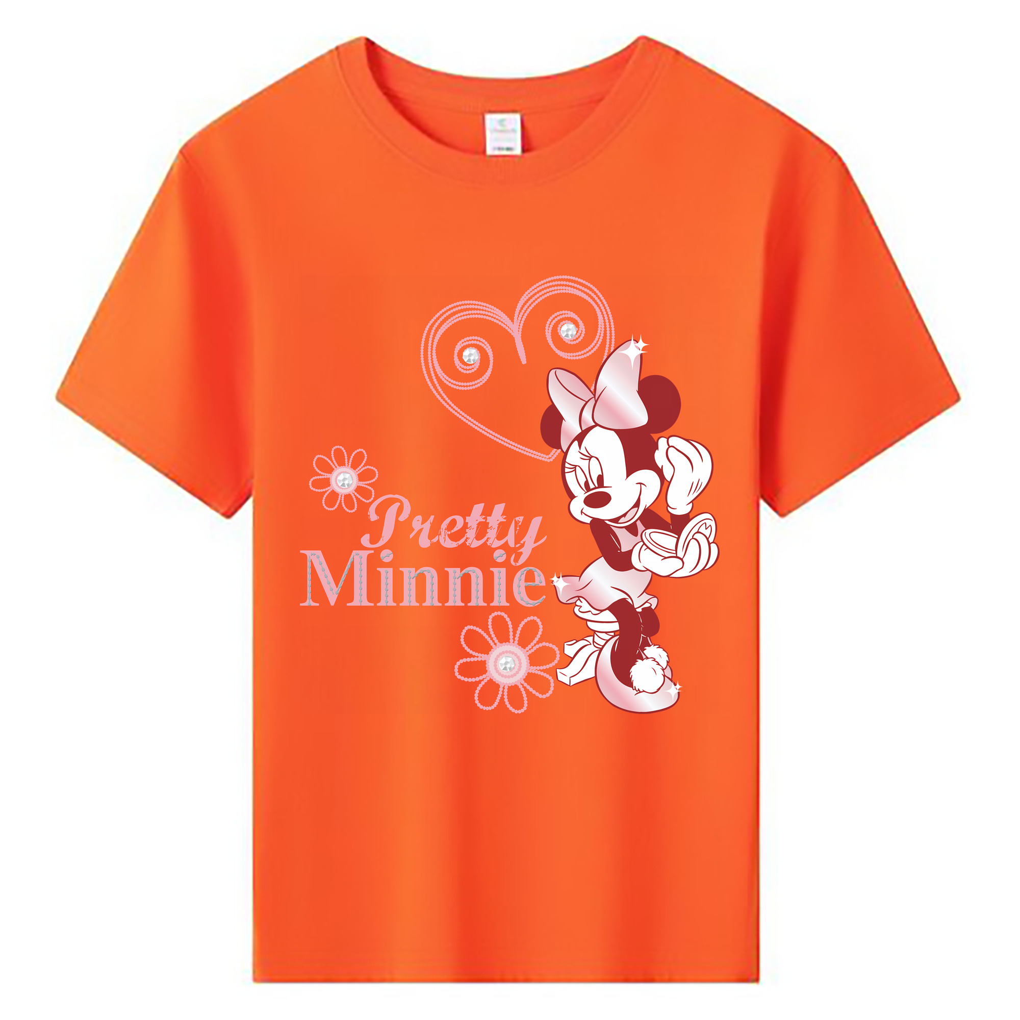 （画像用） ミッキーマウス Mickey Mouse 綿100％キッズTシャツ（フロントプリント）