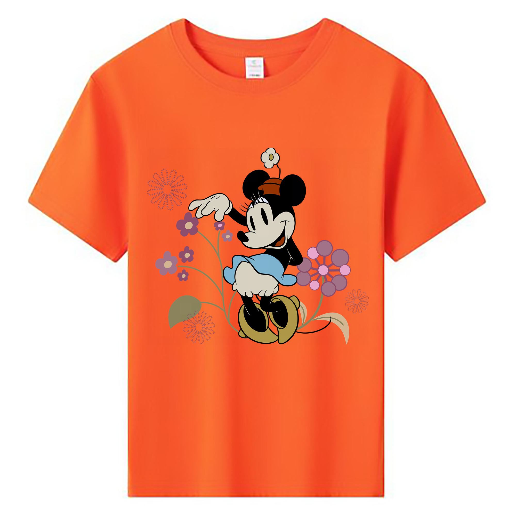 （画像用） ミッキーマウス Mickey Mouse 綿100％キッズTシャツ（フロントプリント）