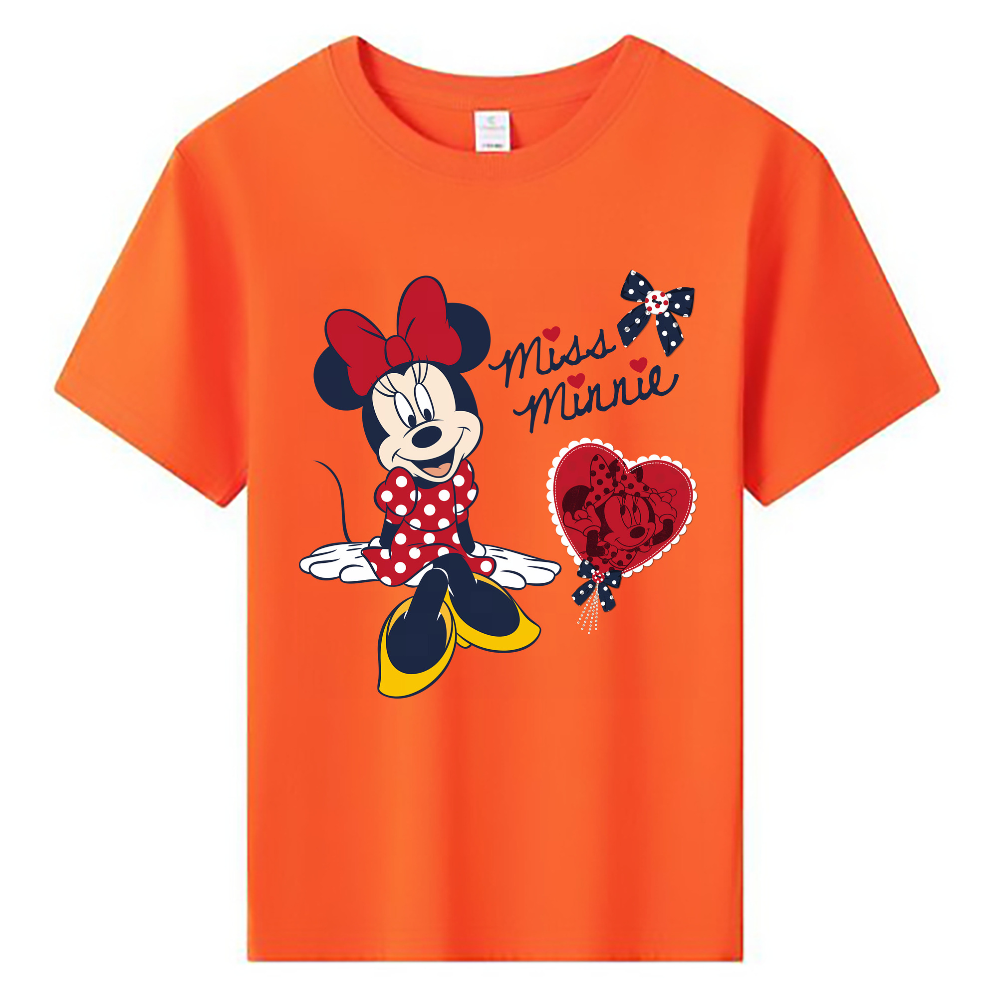 （画像用） ミッキーマウス Mickey Mouse 綿100％キッズTシャツ（フロントプリント）
