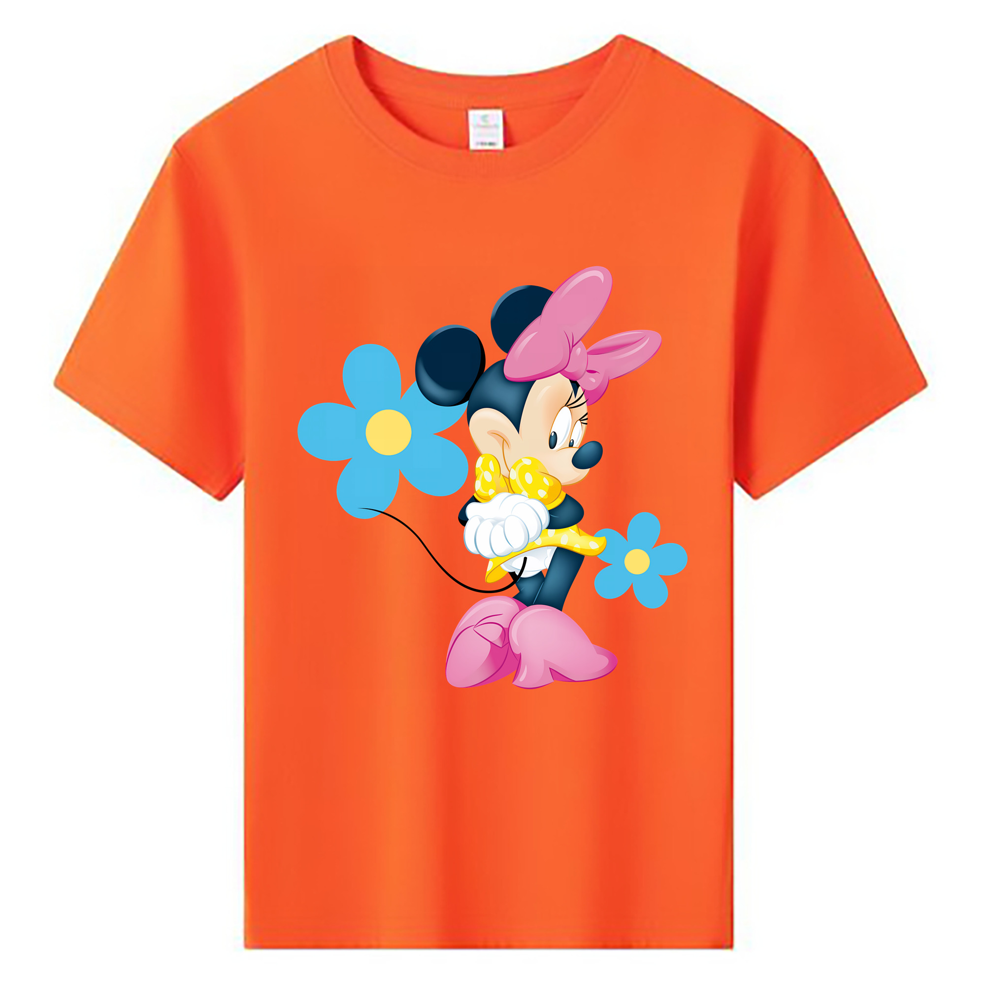 （画像用） ミッキーマウス Mickey Mouse 綿100％キッズTシャツ（フロントプリント）
