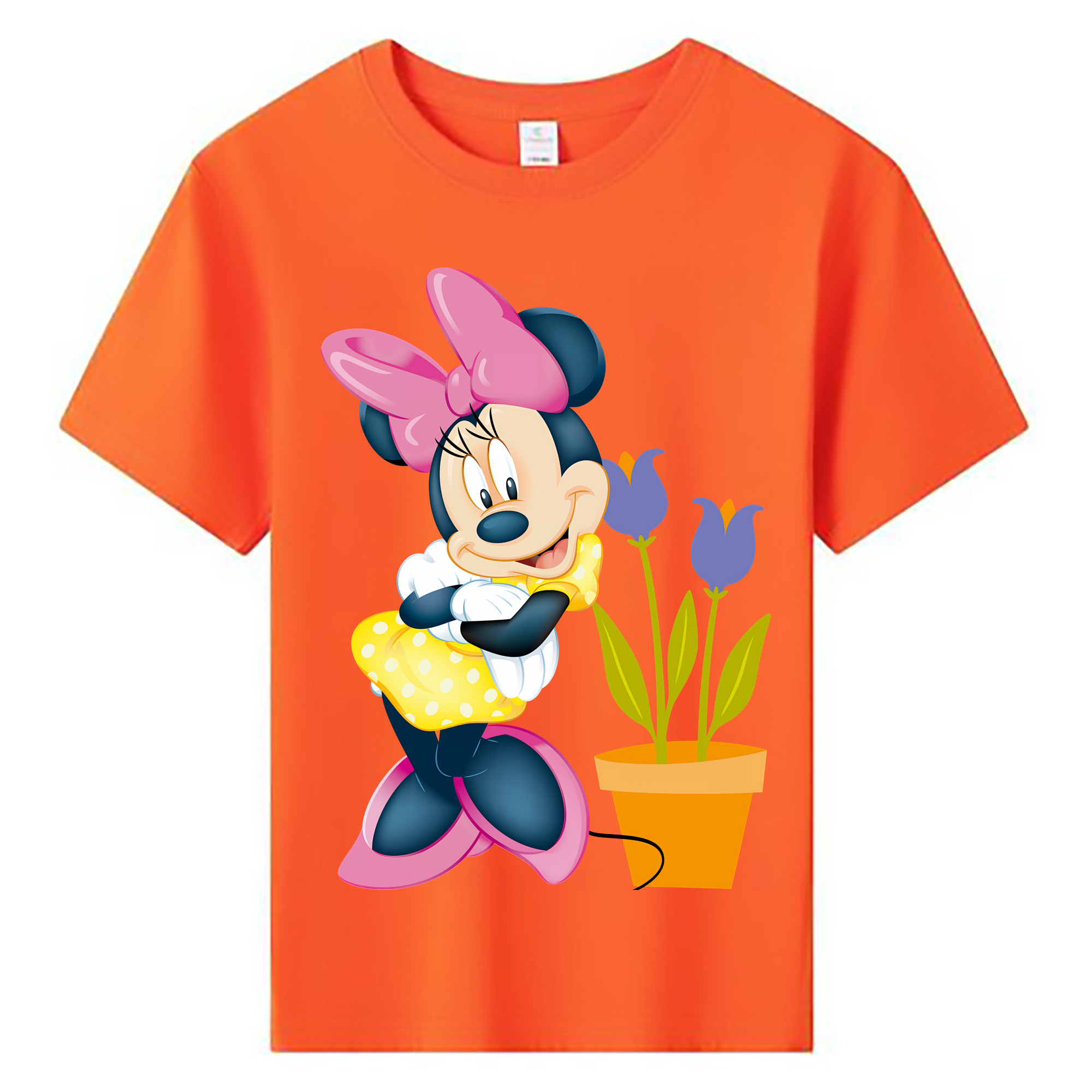（画像用） ミッキーマウス Mickey Mouse 綿100％キッズTシャツ（フロントプリント）