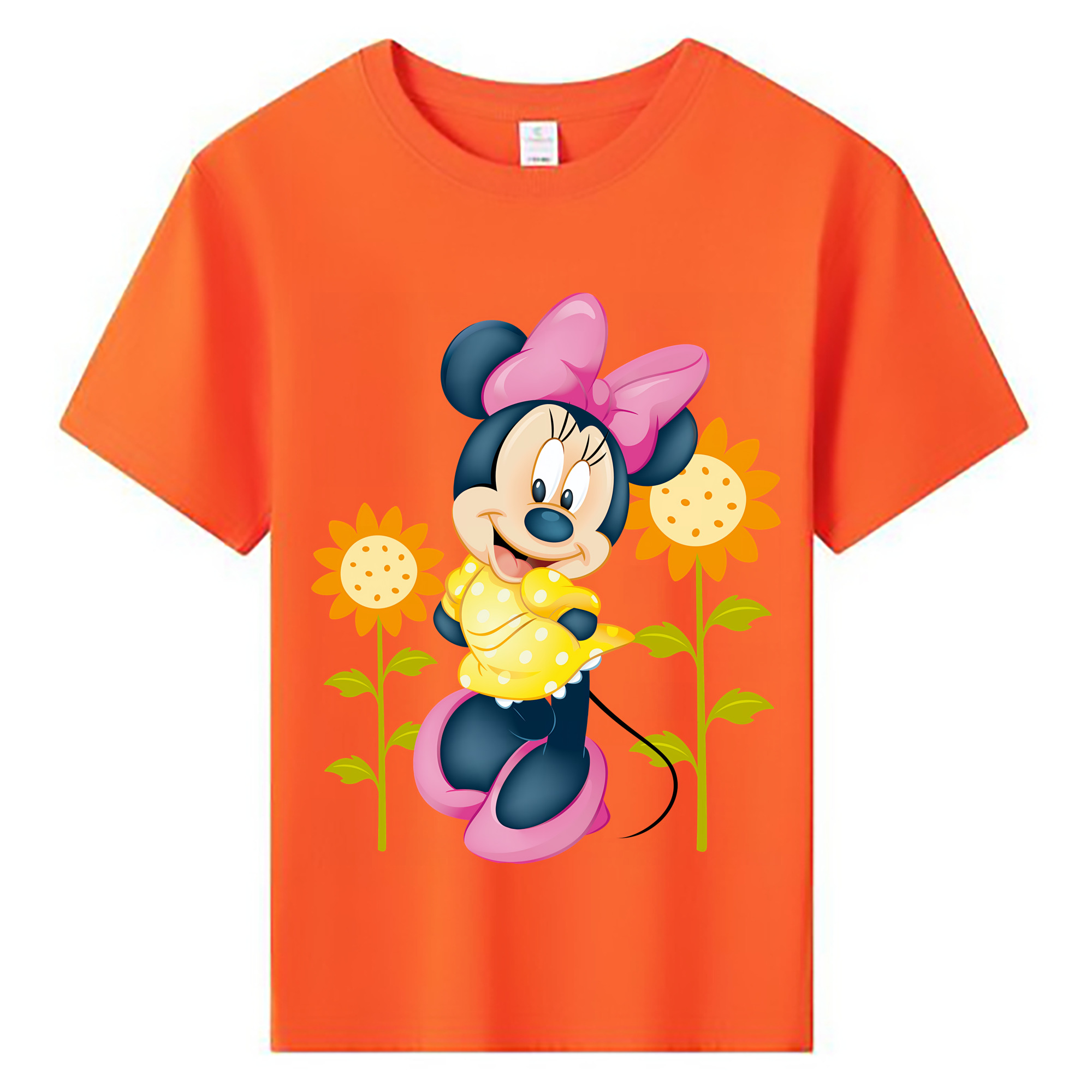 （画像用） ミッキーマウス Mickey Mouse 綿100％キッズTシャツ（フロントプリント）