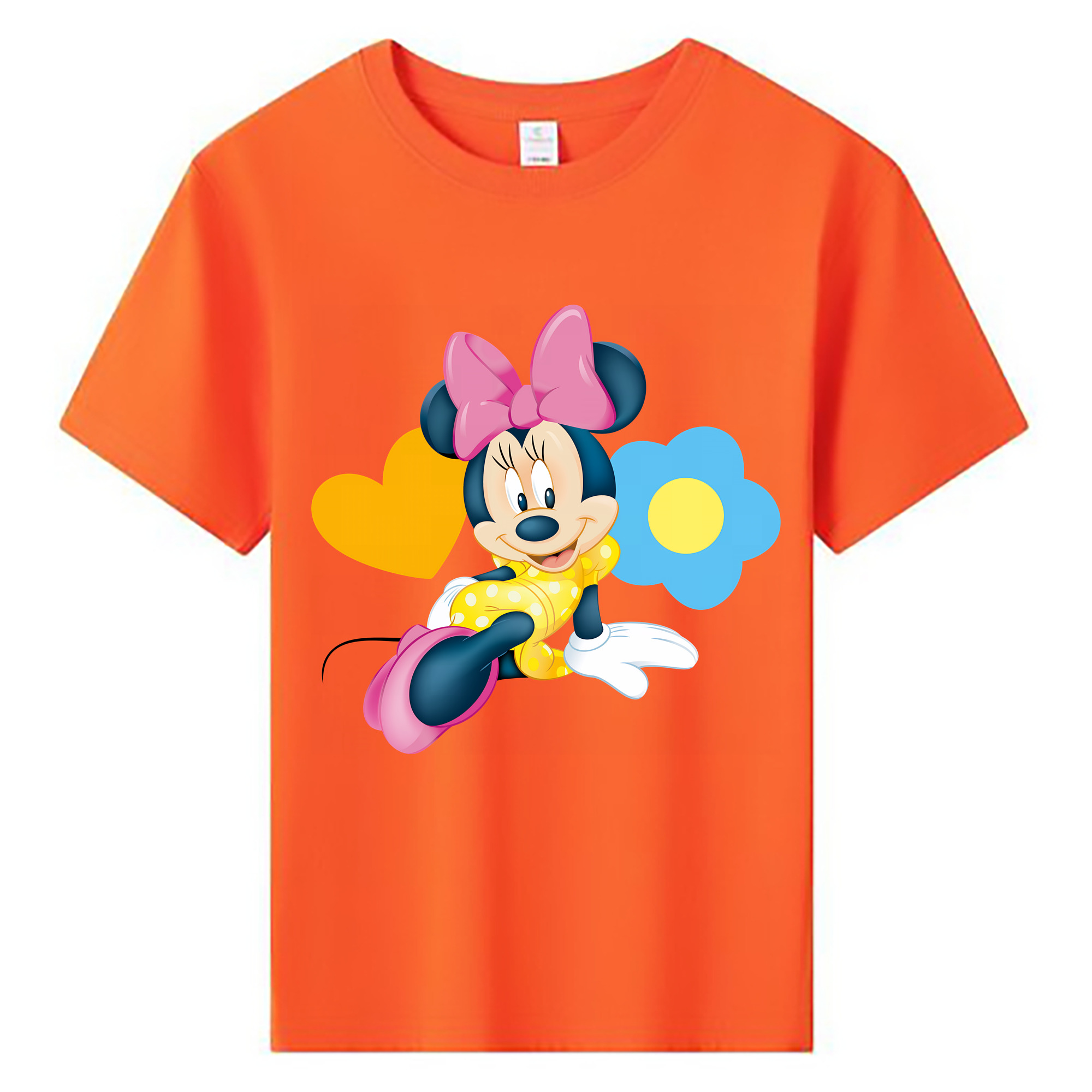 （画像用） ミッキーマウス Mickey Mouse 綿100％キッズTシャツ（フロントプリント）