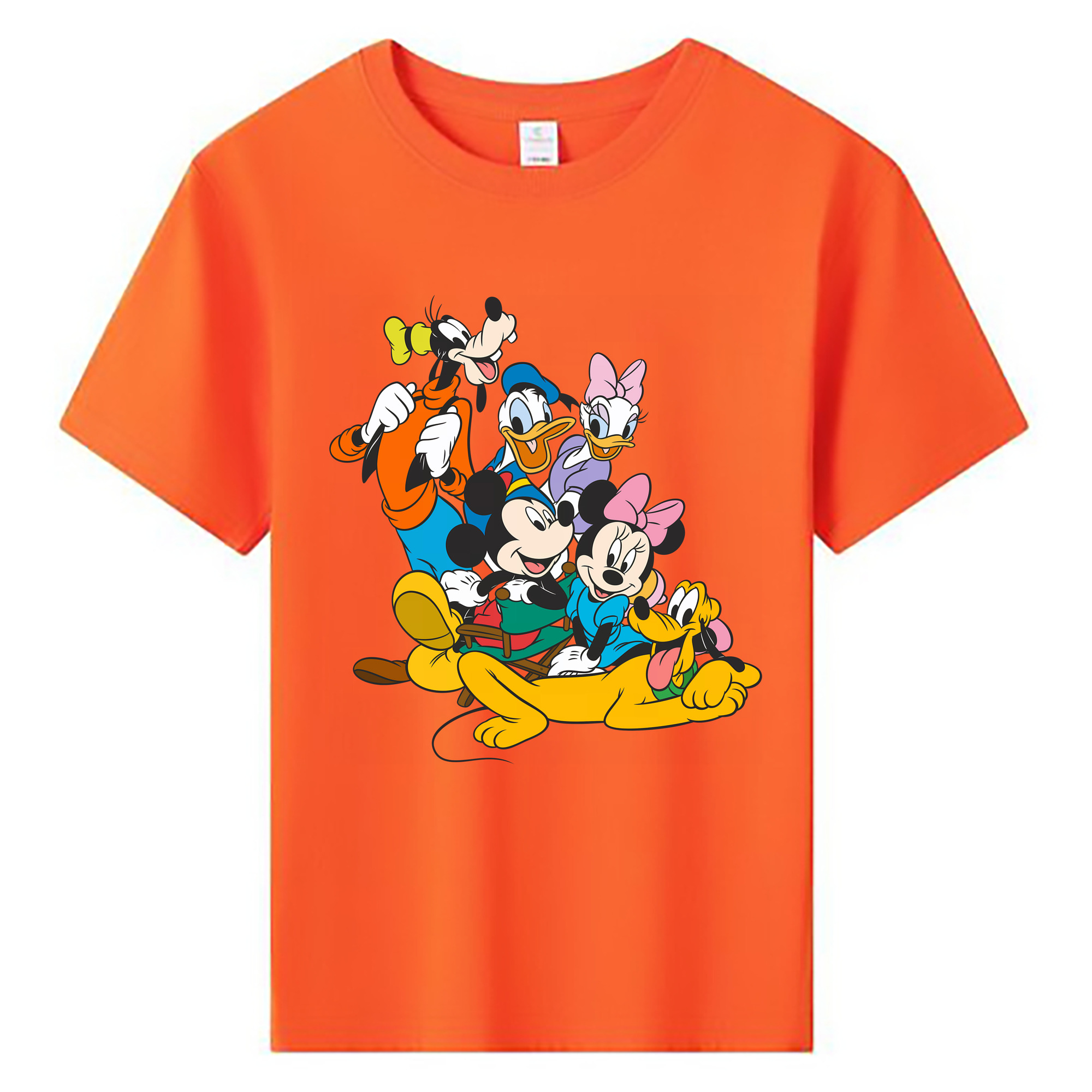（画像用） ミッキーマウス Mickey Mouse 綿100％キッズTシャツ（フロントプリント）