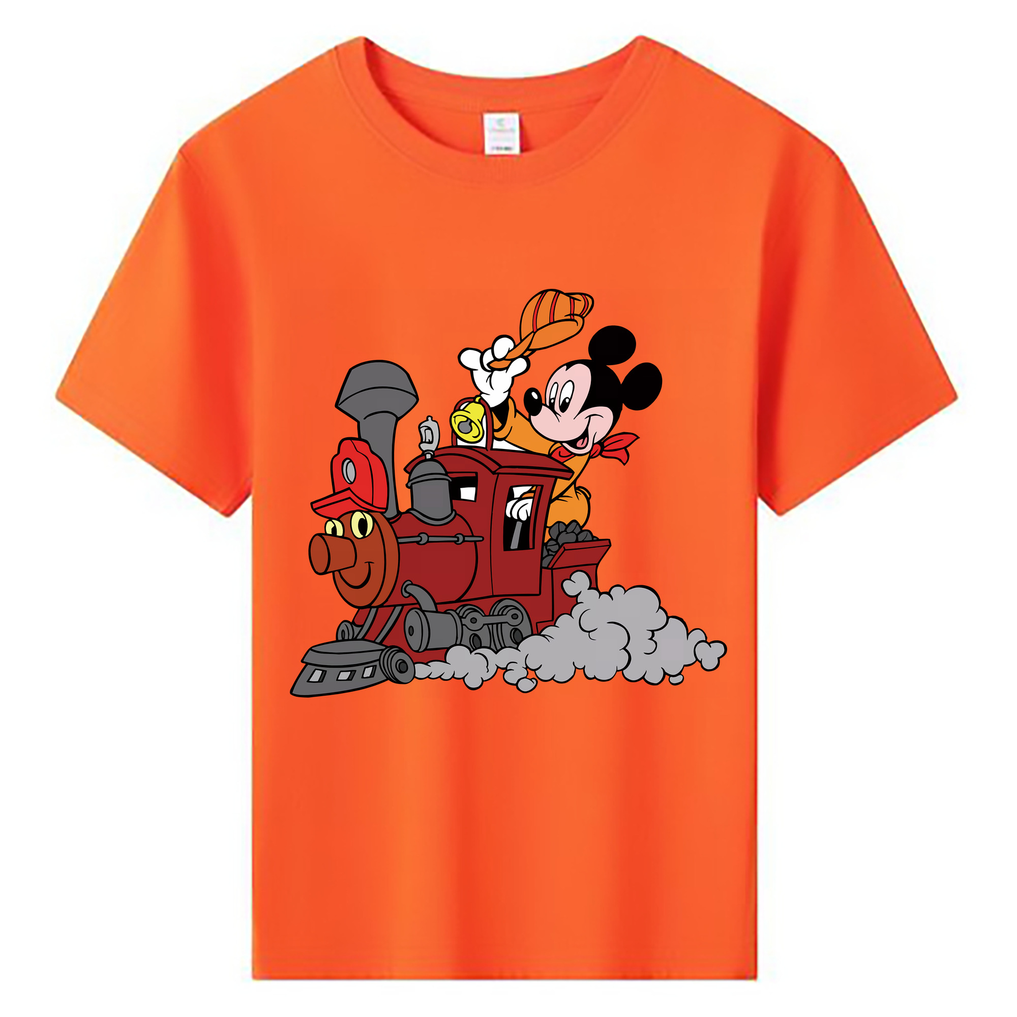 （画像用） ミッキーマウス Mickey Mouse 綿100％キッズTシャツ（フロントプリント）
