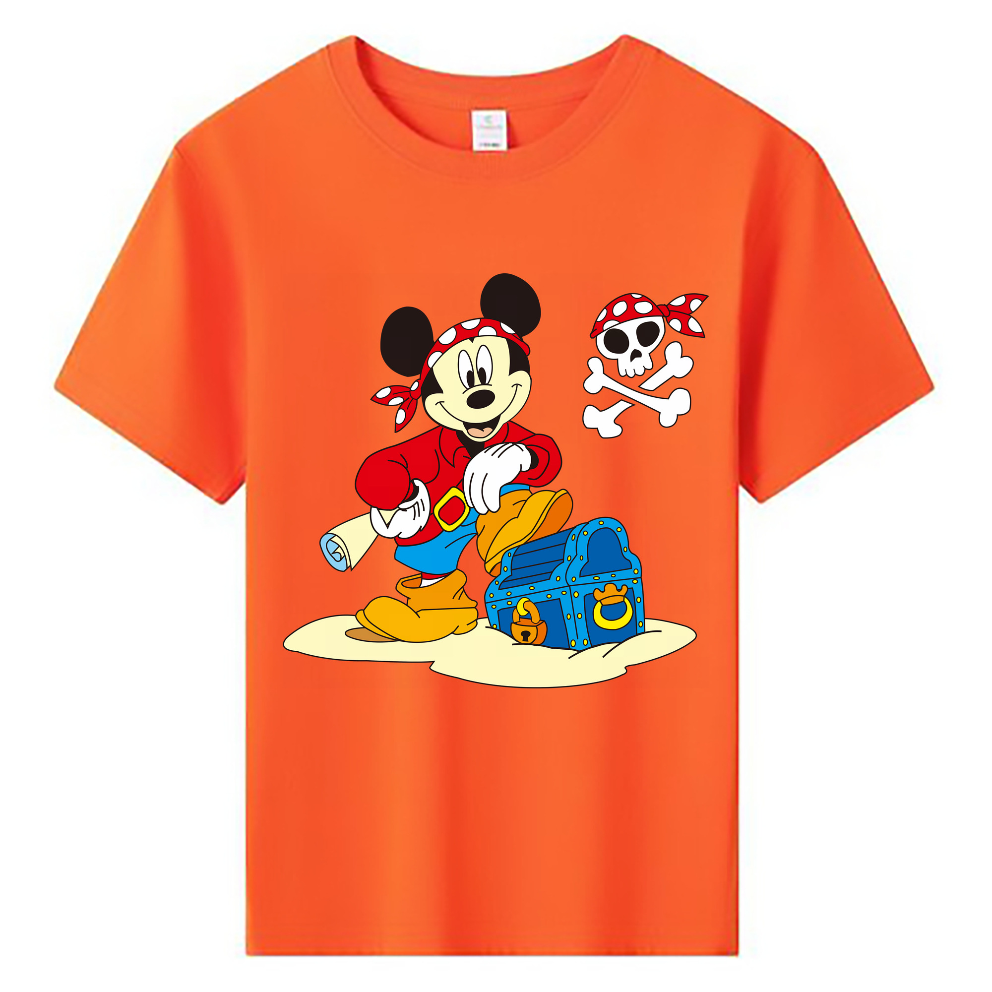 （画像用） ミッキーマウス Mickey Mouse 綿100％キッズTシャツ（フロントプリント）