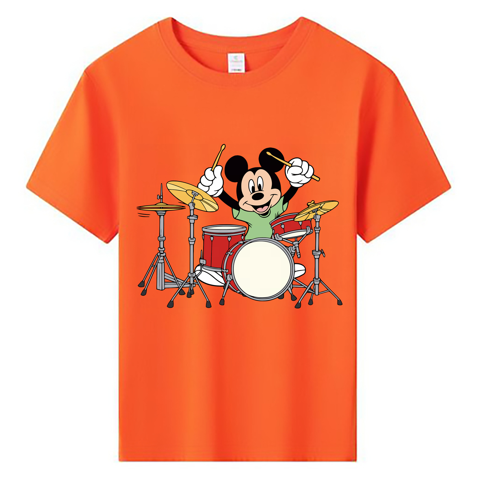 （画像用） ミッキーマウス Mickey Mouse 綿100％キッズTシャツ（フロントプリント）